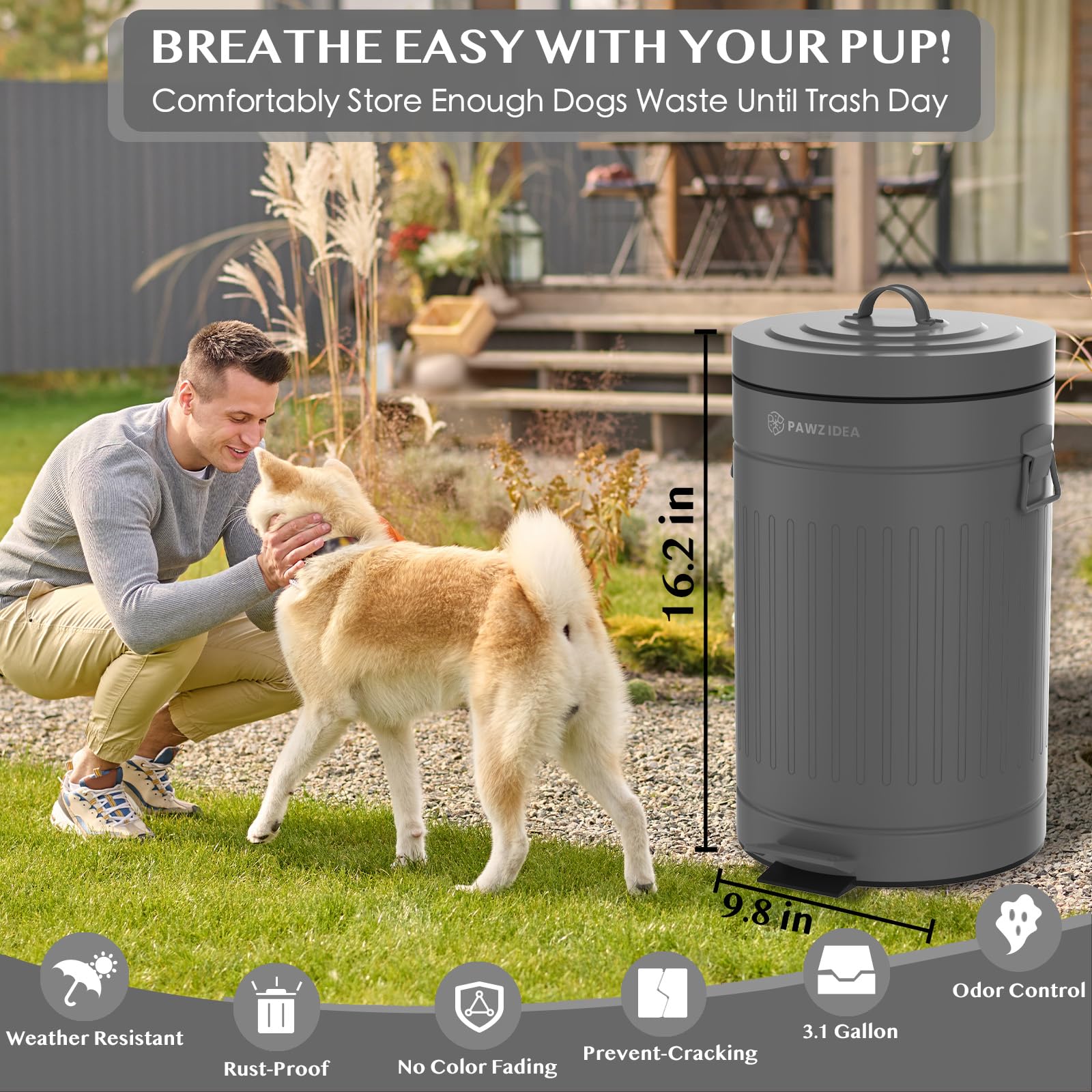 PAWZIDEA pédale mains libres en action pour ouverture hygiénique