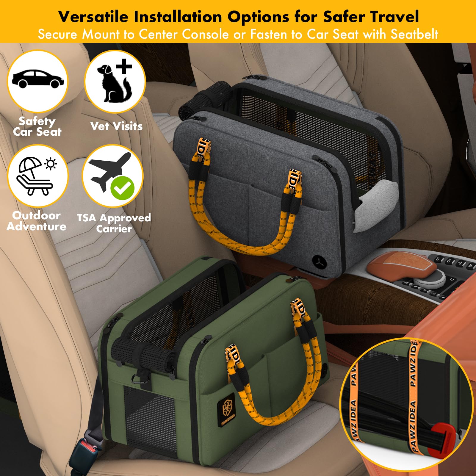 PAWZIDEA siège attaché à valise prêt pour passage en aéroport