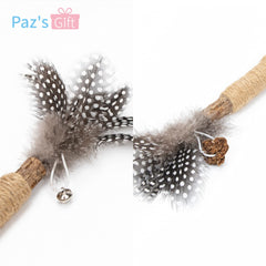 PAZ'S GIFT chat jouant avec le bâtonnet, stimulation et détente