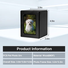 PCS PET CREMATORY SUPPLIES panneau avant soulevé montrant accès photo sans toucher cendres