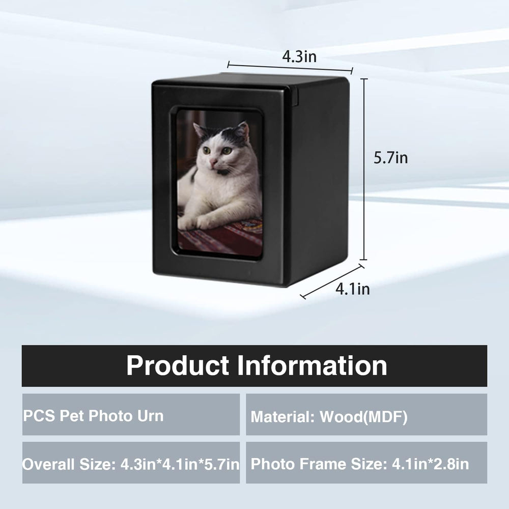 PCS PET CREMATORY SUPPLIES gros plan bois noir, finition lisse et durable