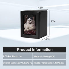 PCS PET CREMATORY SUPPLIES gros plan bois noir, finition lisse et durable