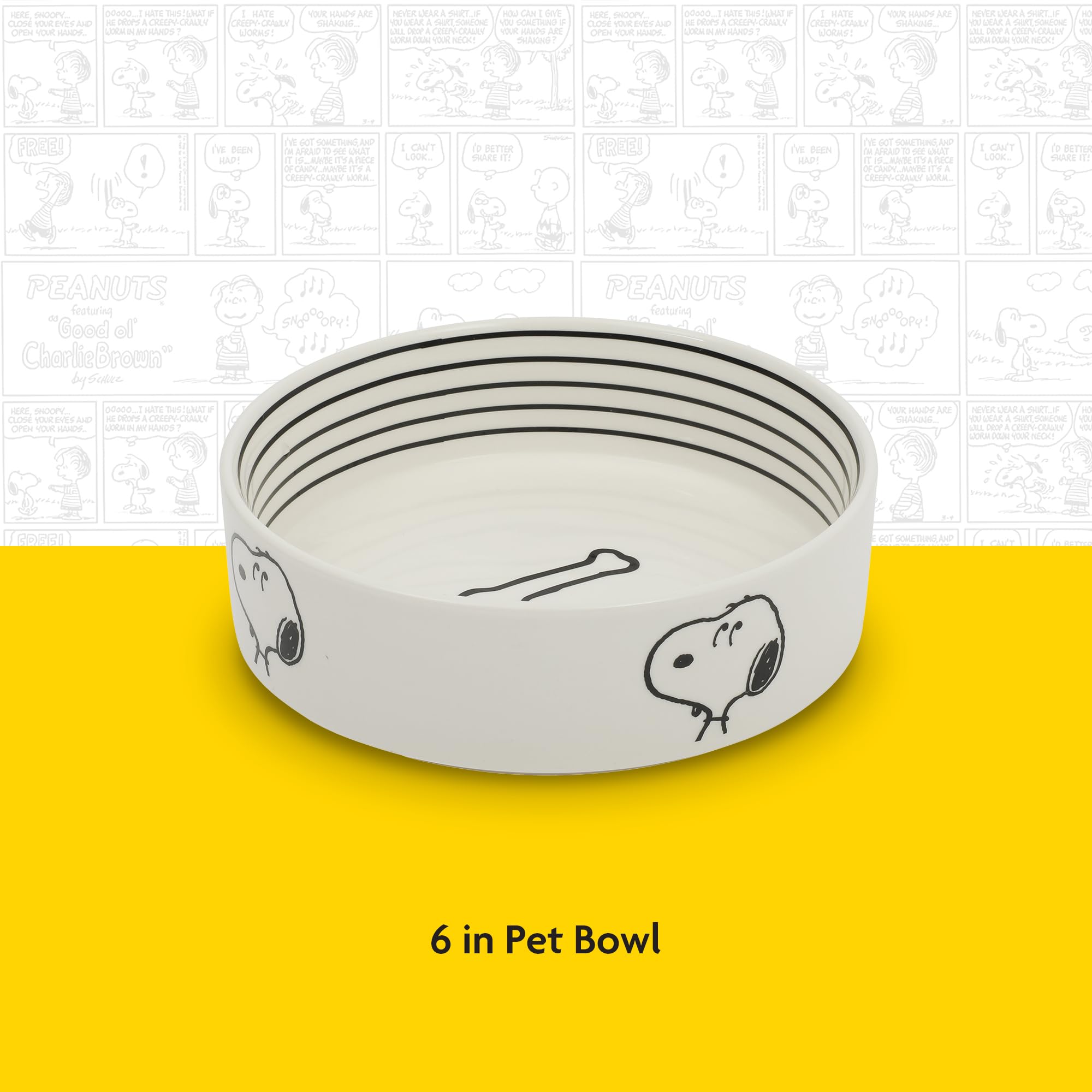 Peanuts gamelle Snoopy texture grès résistante offrant stabilité
