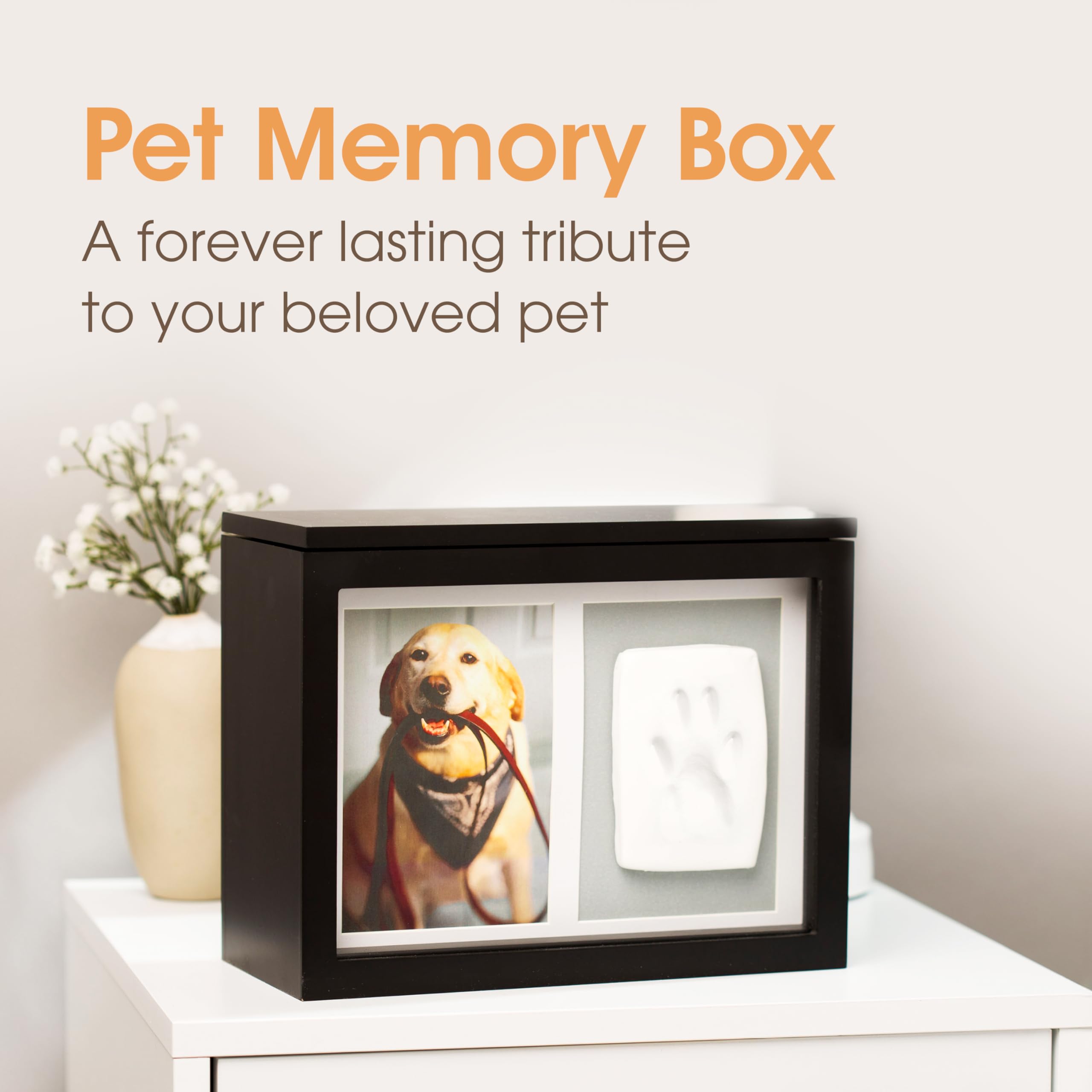 pearhead coffret ouvert avec insert photo 4x6 et espace intérieur visible