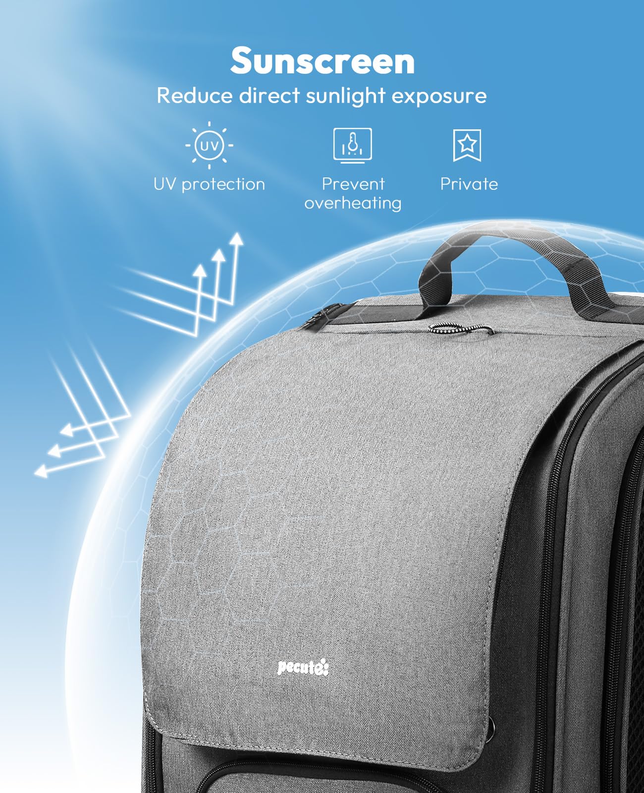Pecute sac à dos en usage avec chat confortable et sécurisé