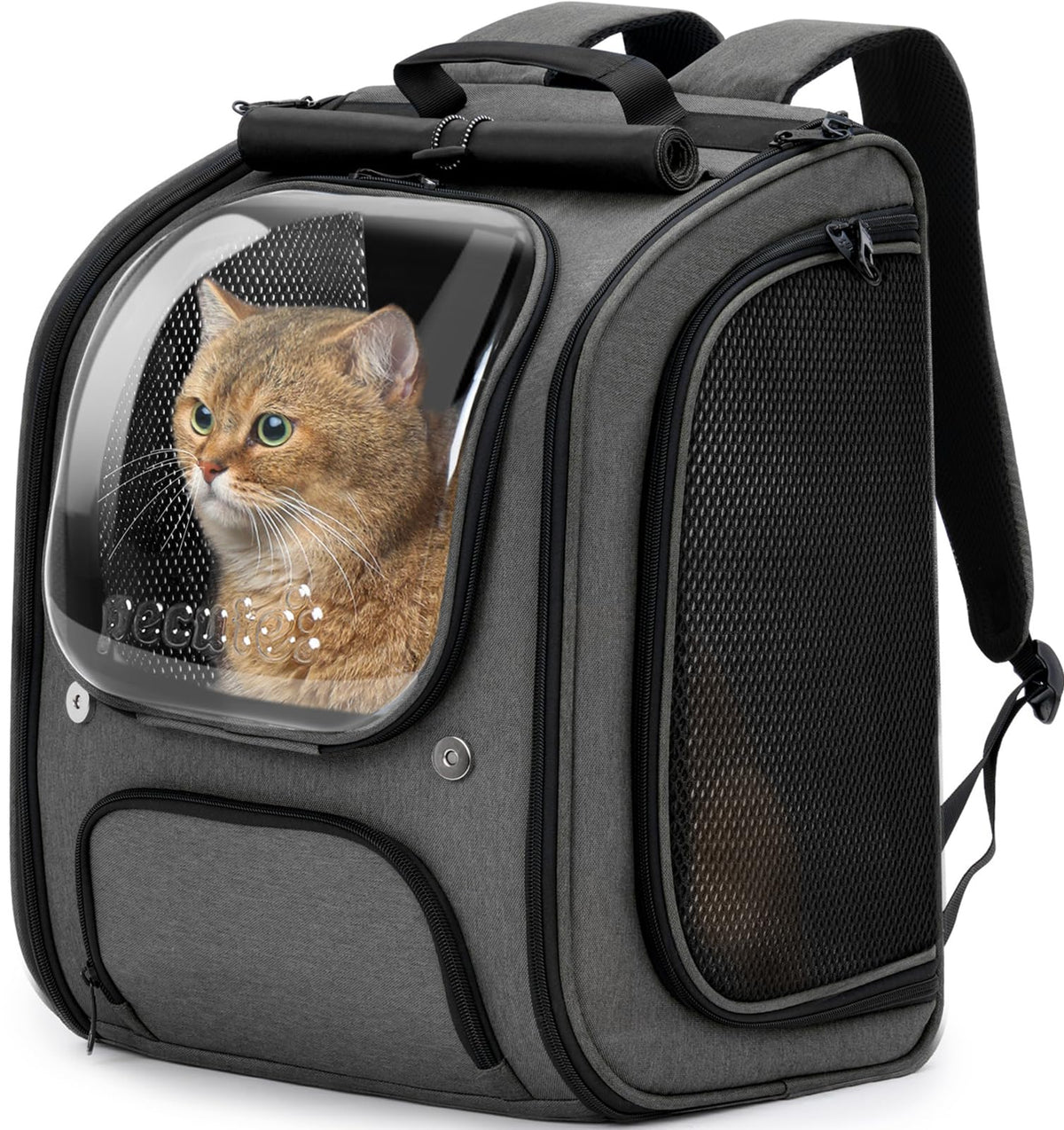 Pecute sac à dos bulle face gris montrant sécurité et visibilité