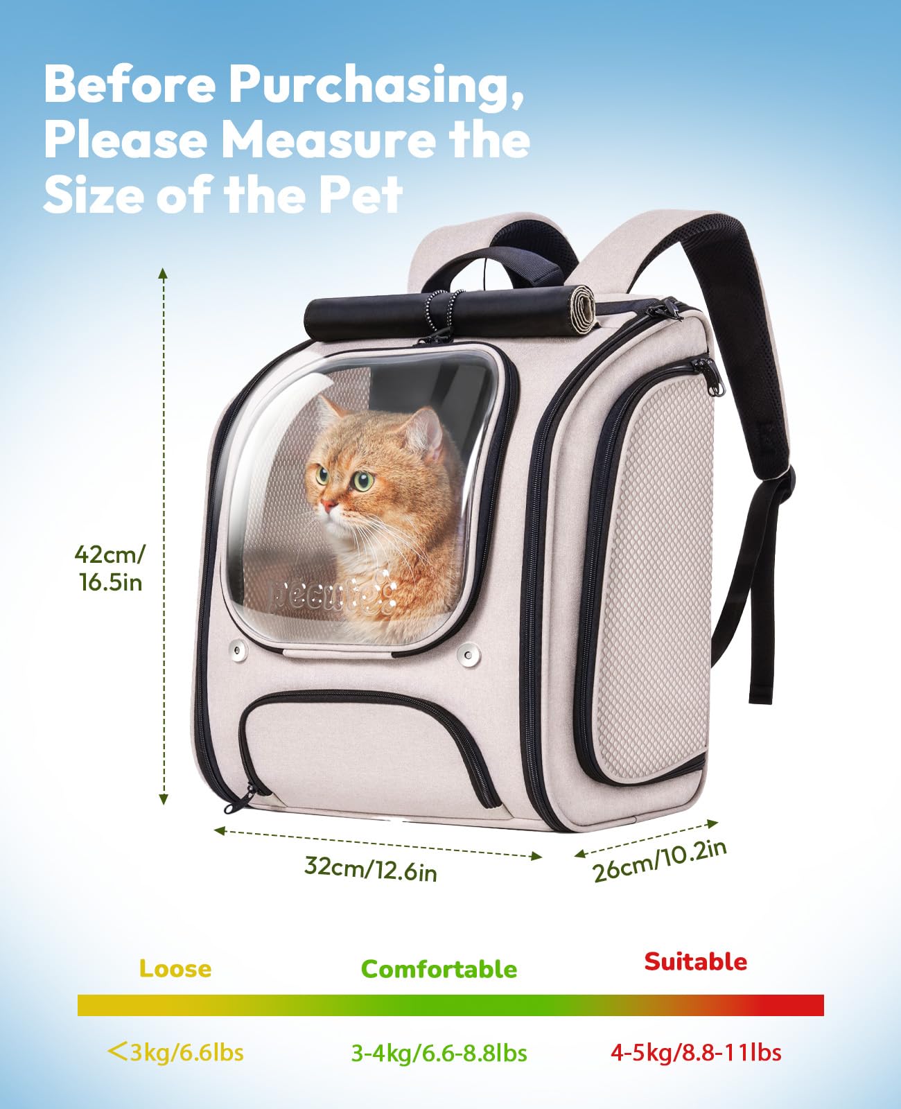 Pecute étiquette dimensions et zip verrouillable pour sécurité