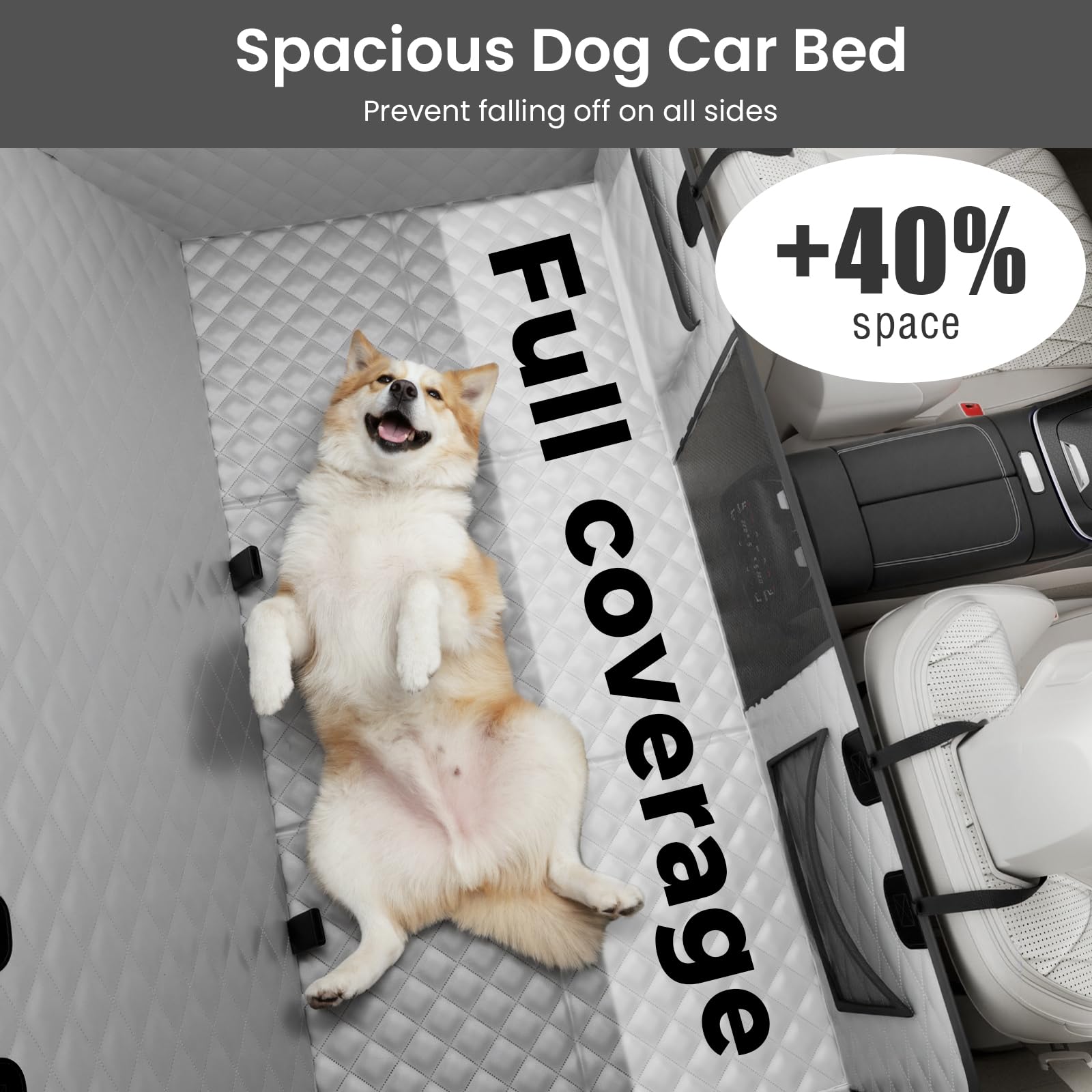 Pecute extension plateau montrant espace supplémentaire pour le chien