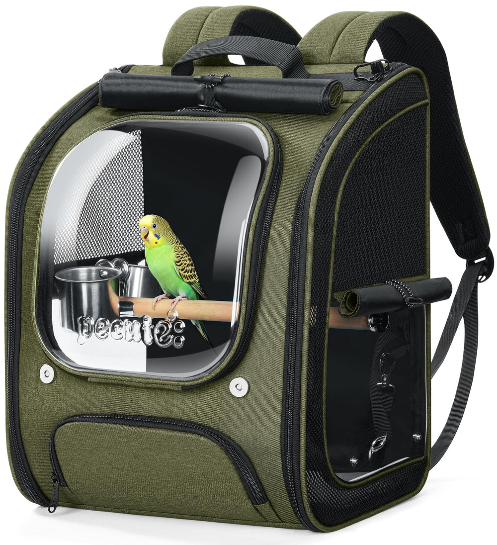 Pecute sac face verte montrant la fenêtre transparente pour surveillance