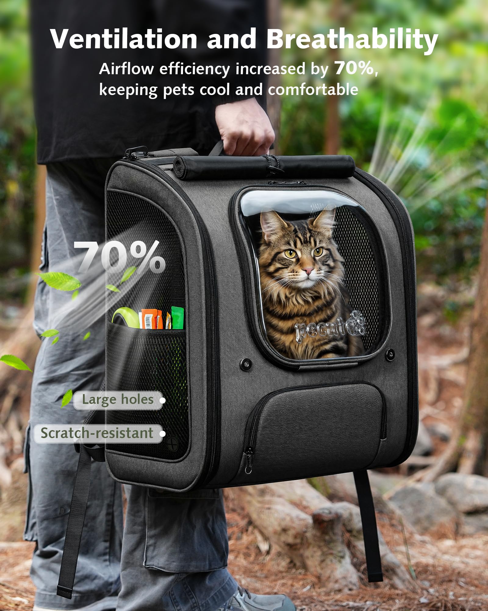 Pecute intérieur rembourré amovible facilitant le nettoyage en machine
