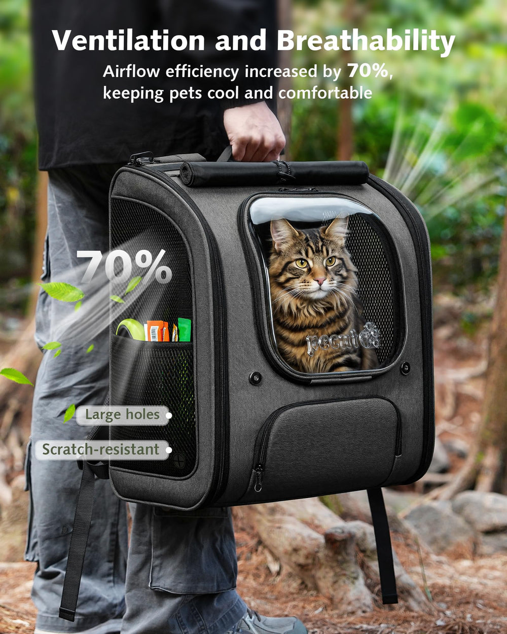 Pecute intérieur rembourré amovible facilitant le nettoyage en machine