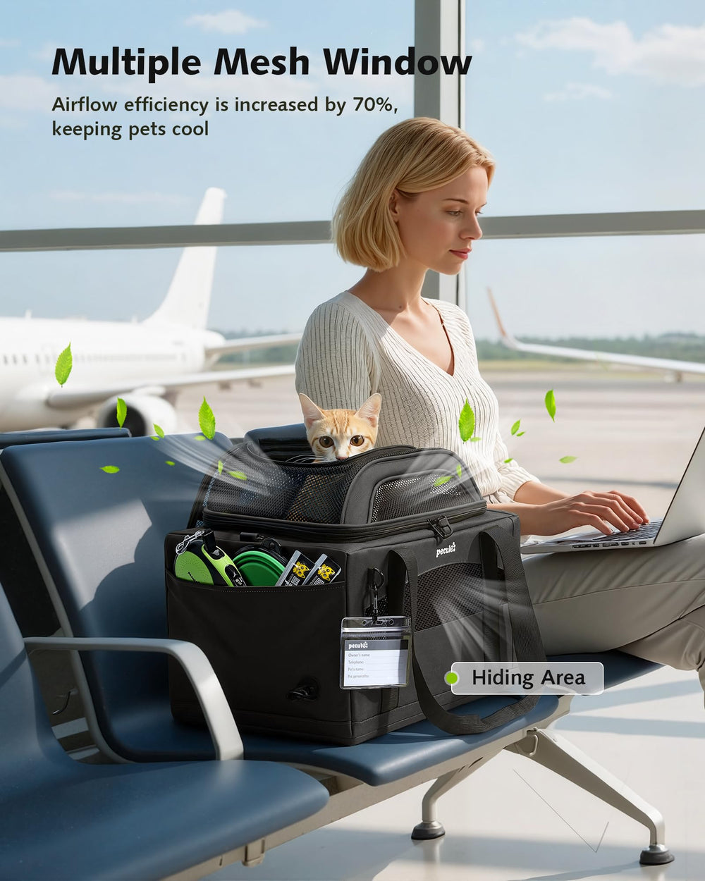 Pecute poignée et bandoulière facilitant le transport à la main