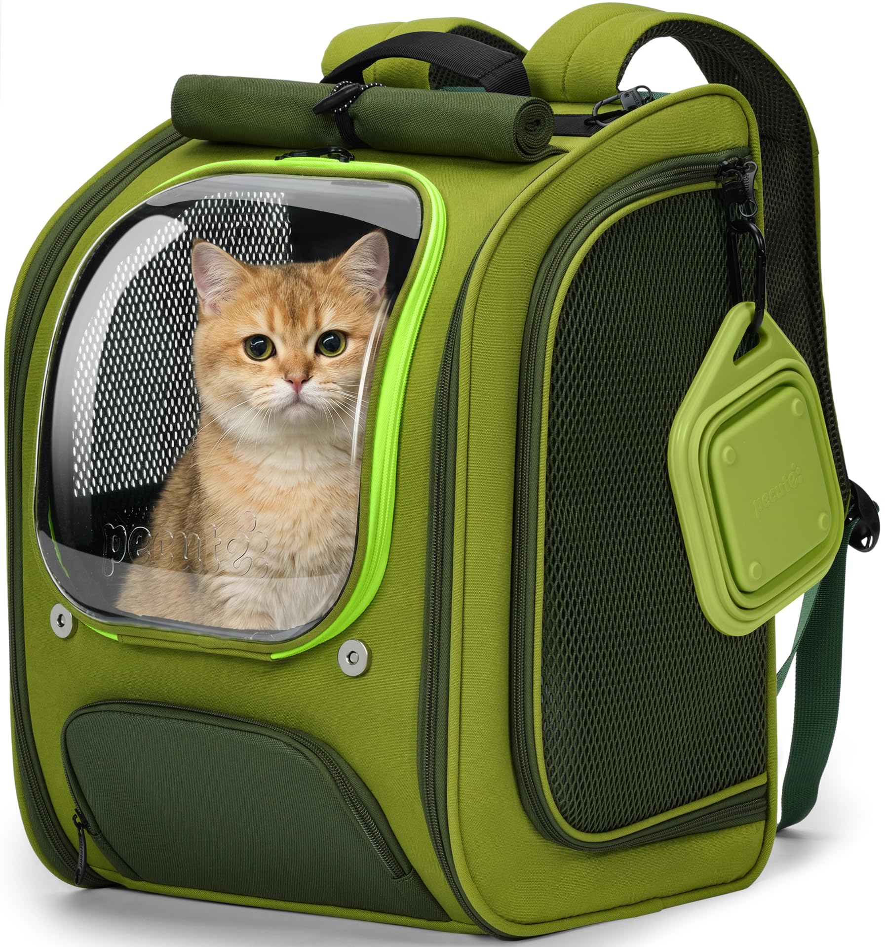 Pecute sac à dos face avant vert offrant sécurité et style