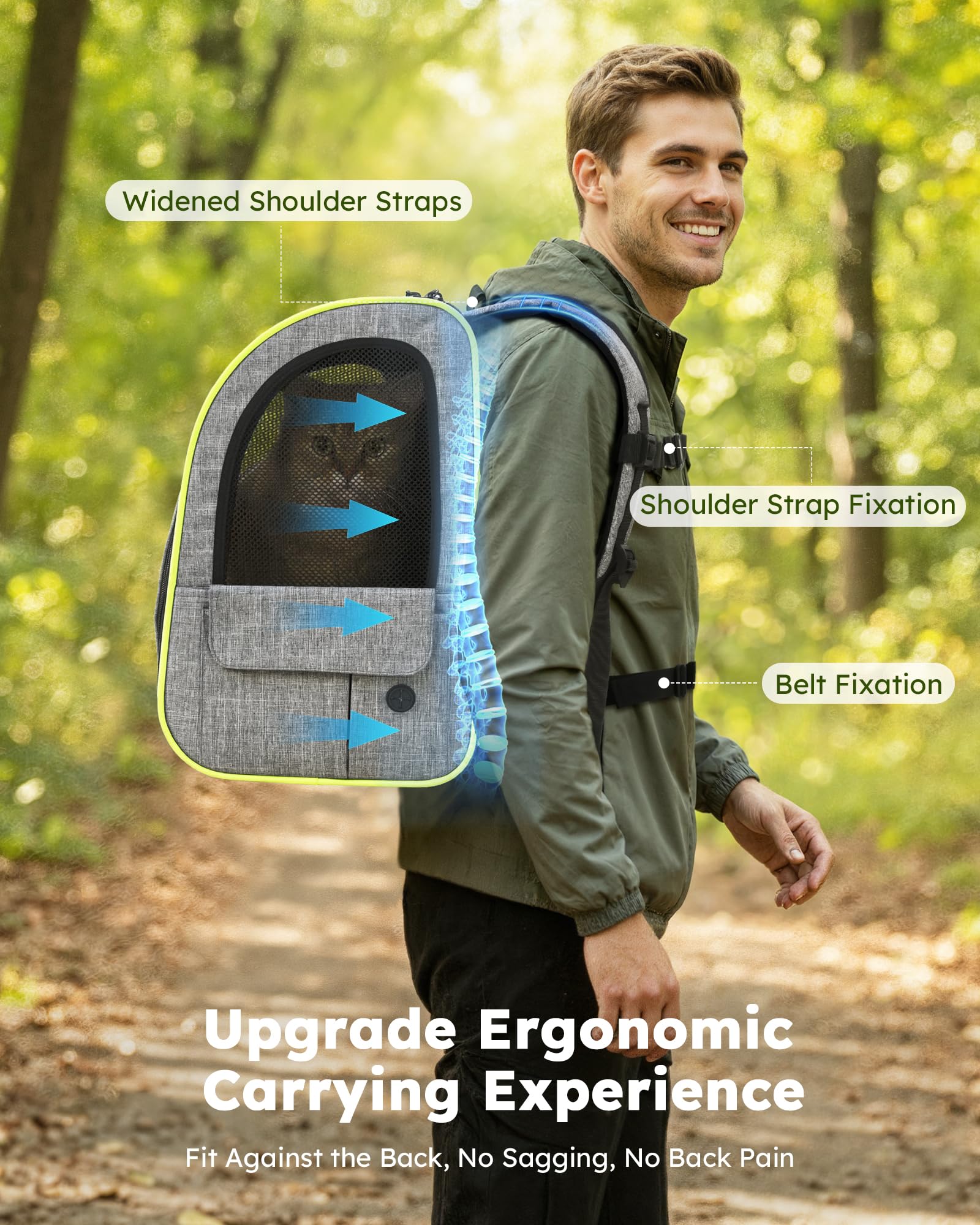 Pecute sac porté lors d'une balade, démontrant usage extérieur