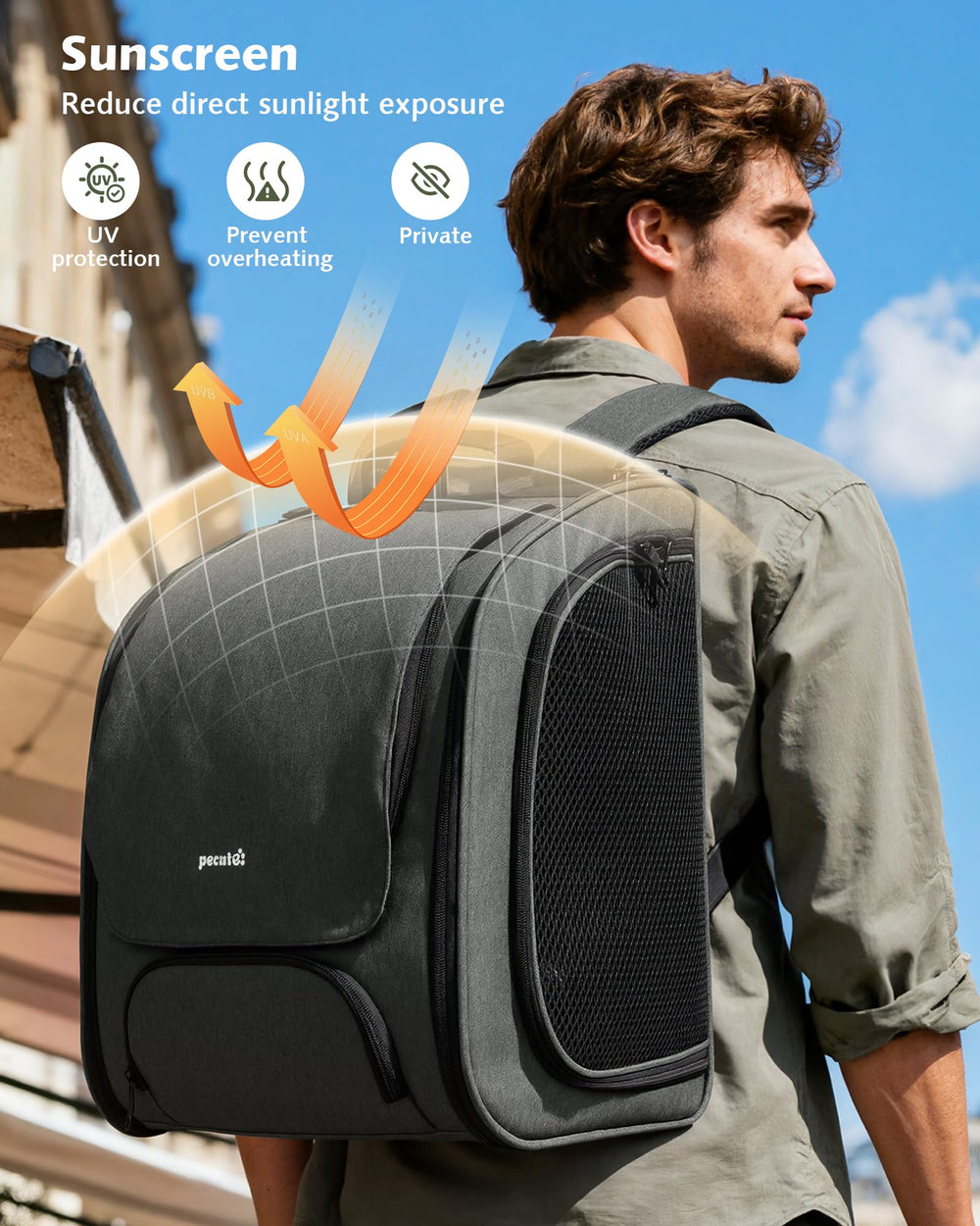 Pecute poches latérales et frontales pour accessoires pratiques