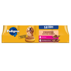 Pedigree face de la conserve montrant l’étiquette et l’appétence