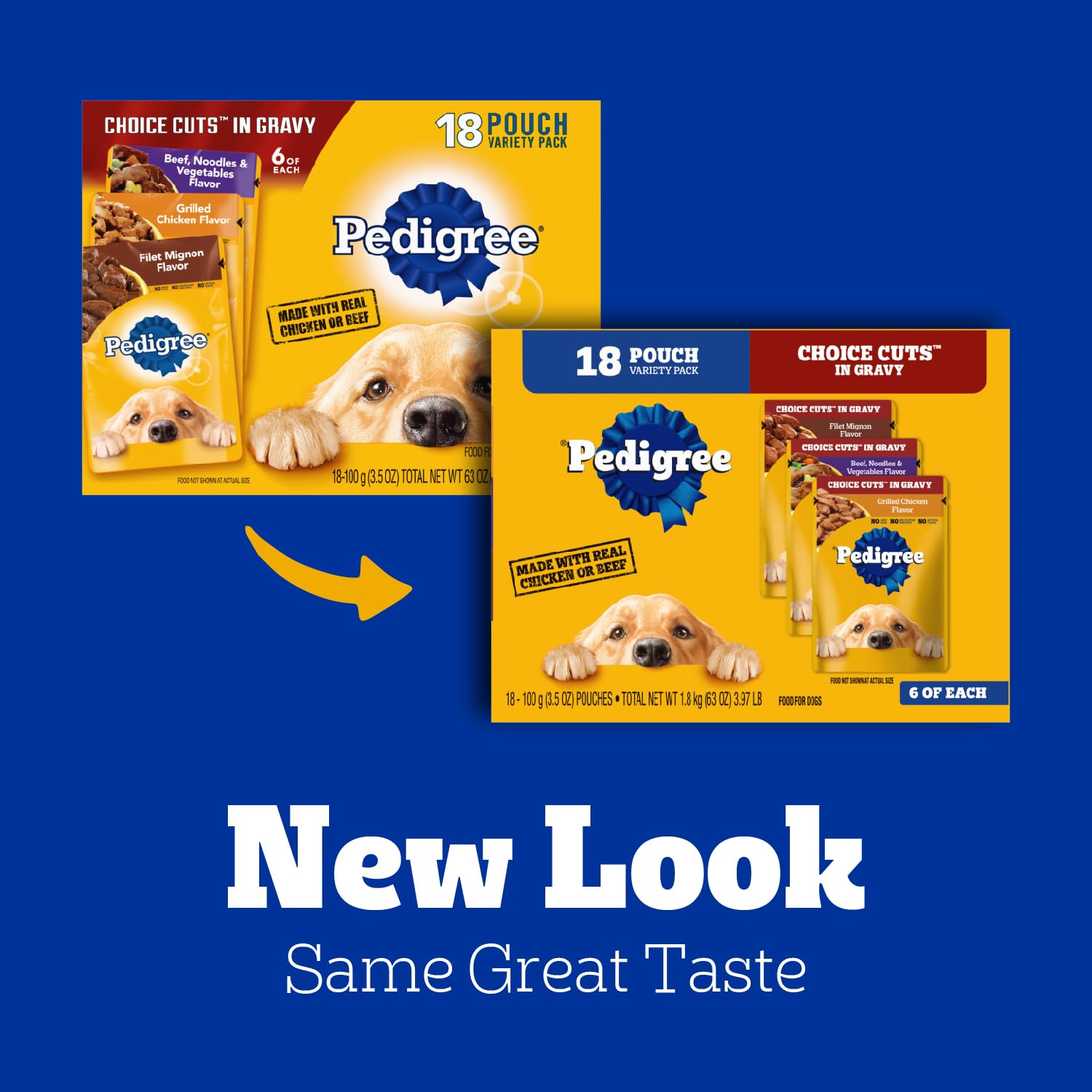 Pedigree portion servie dans un bol illustrant une texture appétissante et hydratante