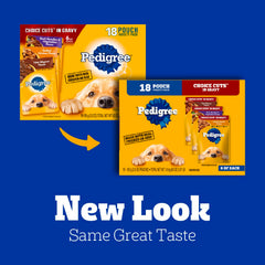 Pedigree portion servie dans un bol illustrant une texture appétissante et hydratante