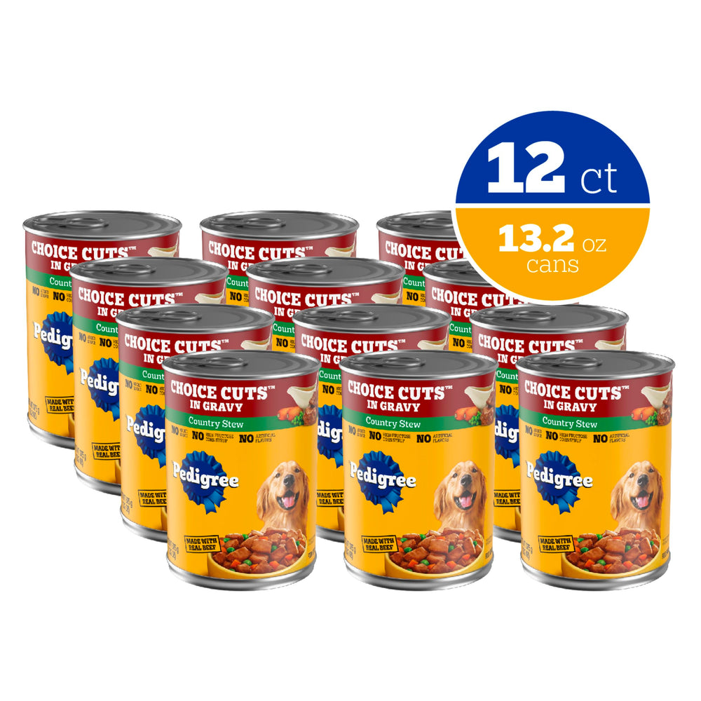 Pedigree conserve ouverte affichant contenu humide appétant et pratique
