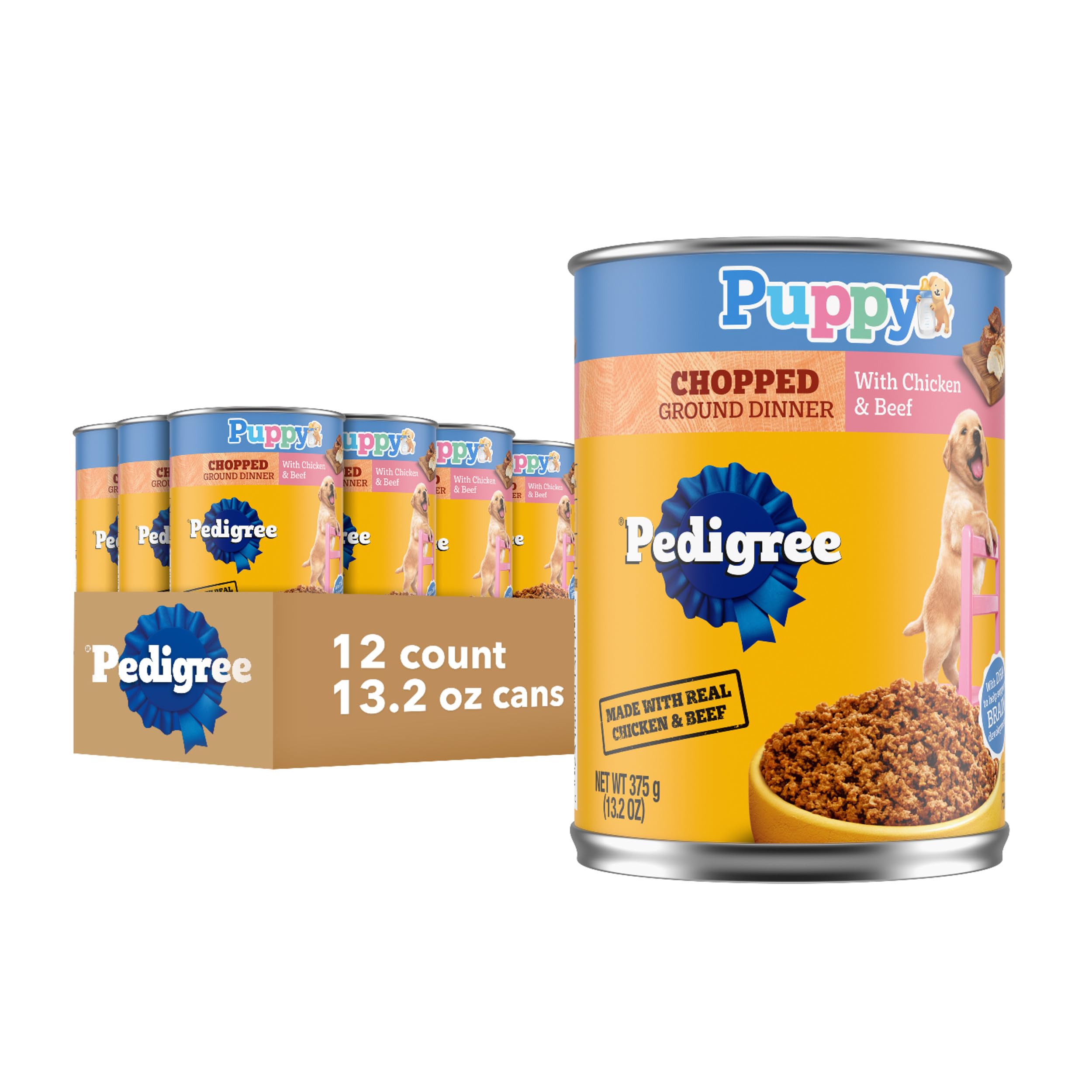 Pedigree emballage avant poulet et boeuf montrant la recette appétente