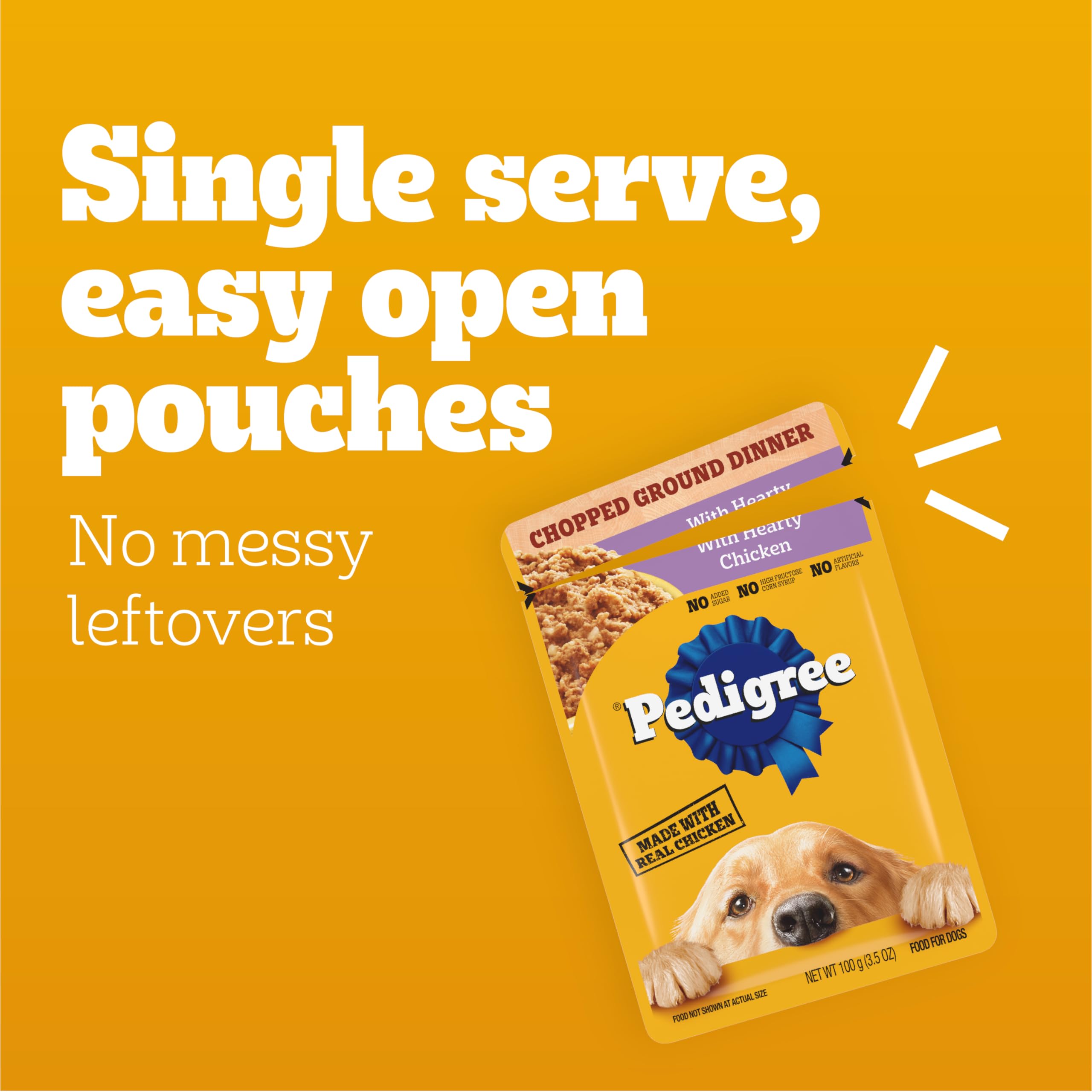 Bol servi Pedigree montrant un repas complet et équilibré pour chien