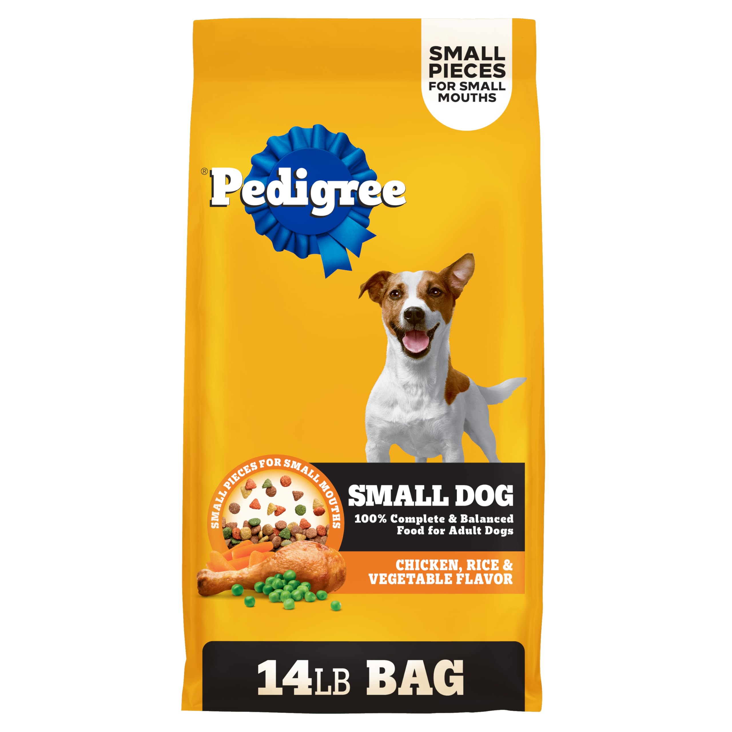 pedigree paquet face avant montrant la marque et la recette pour confiance
