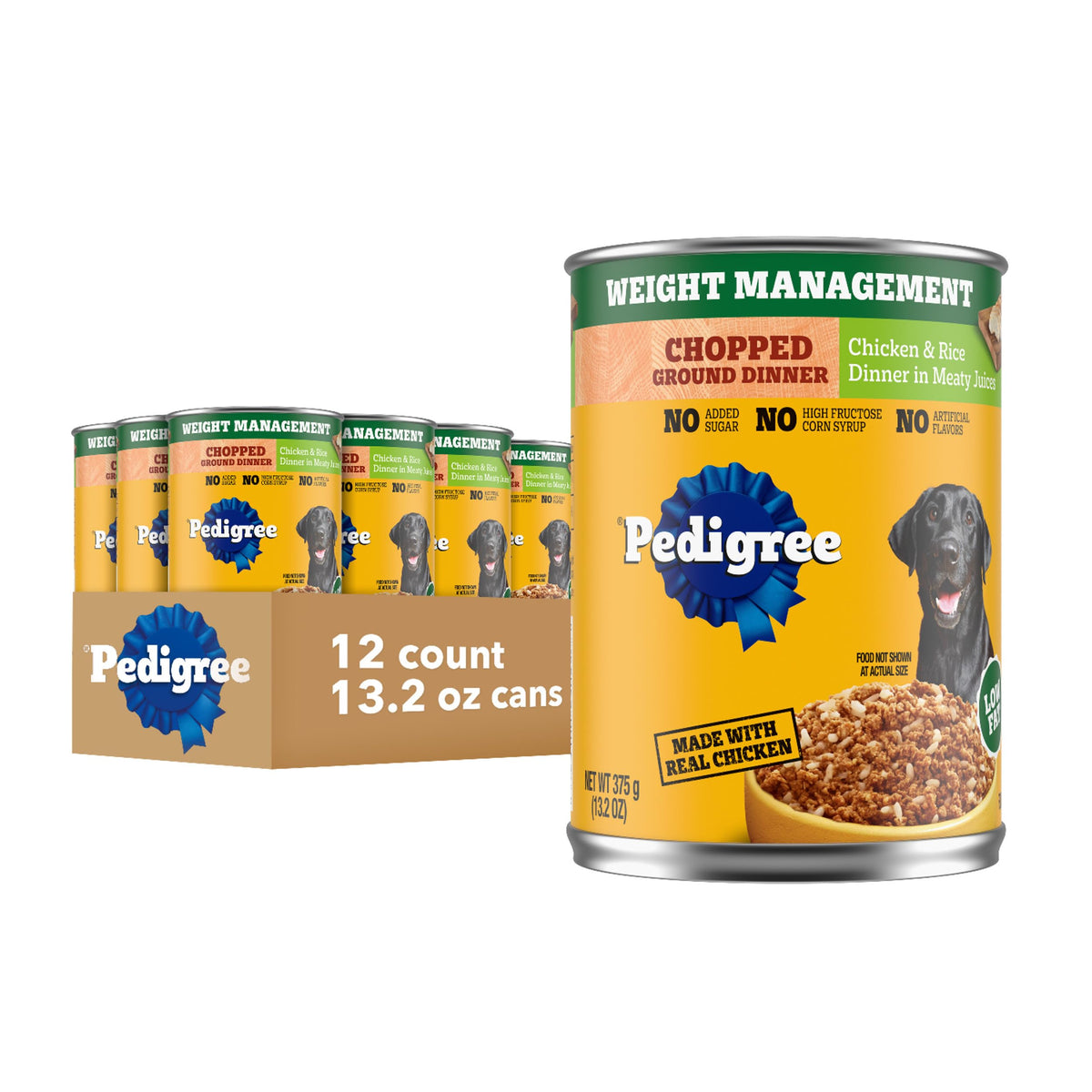 Pedigree vue face de la boîte montrant le format pratique et l'étiquette