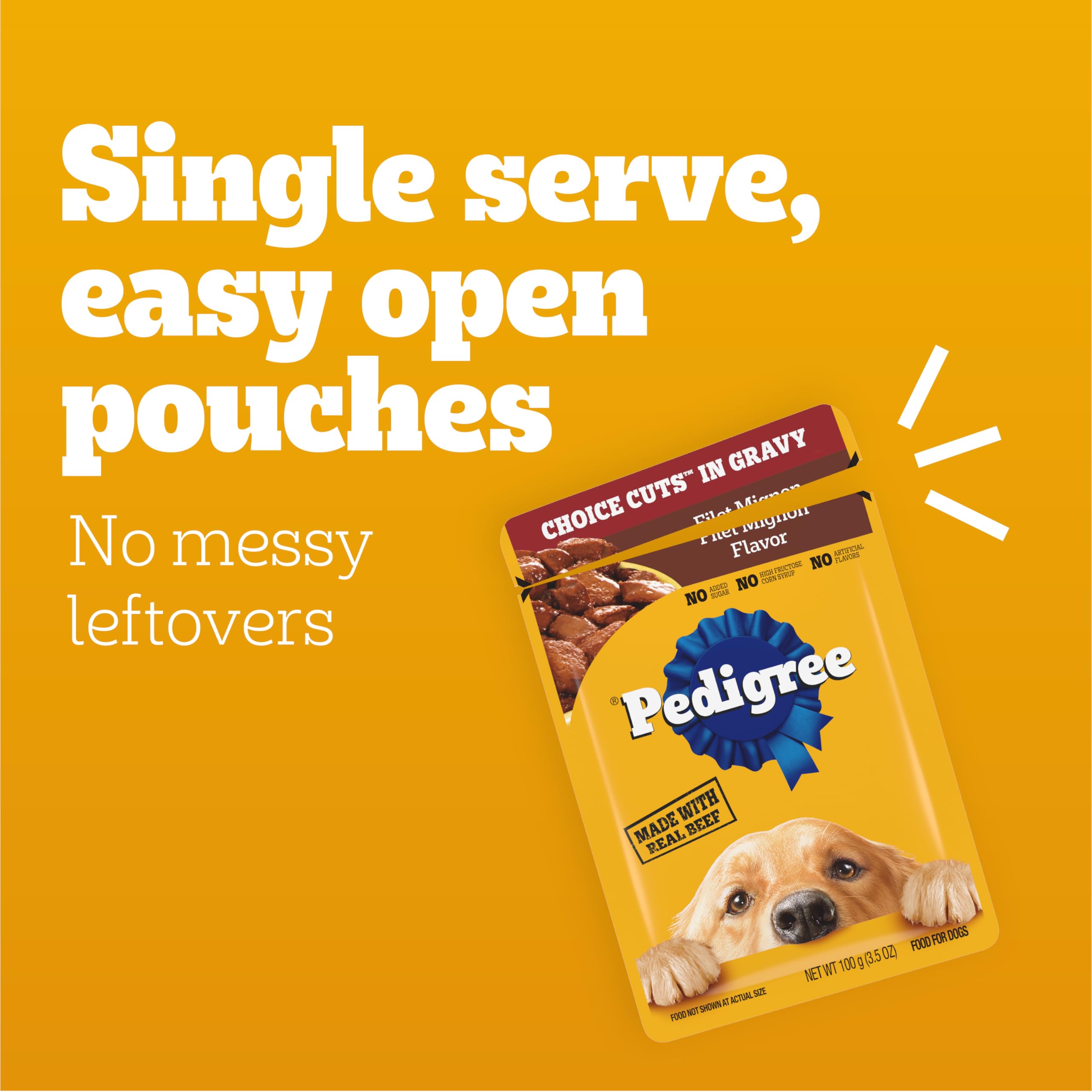 Pedigree sachet versé sur croquettes pour plus d'appétence