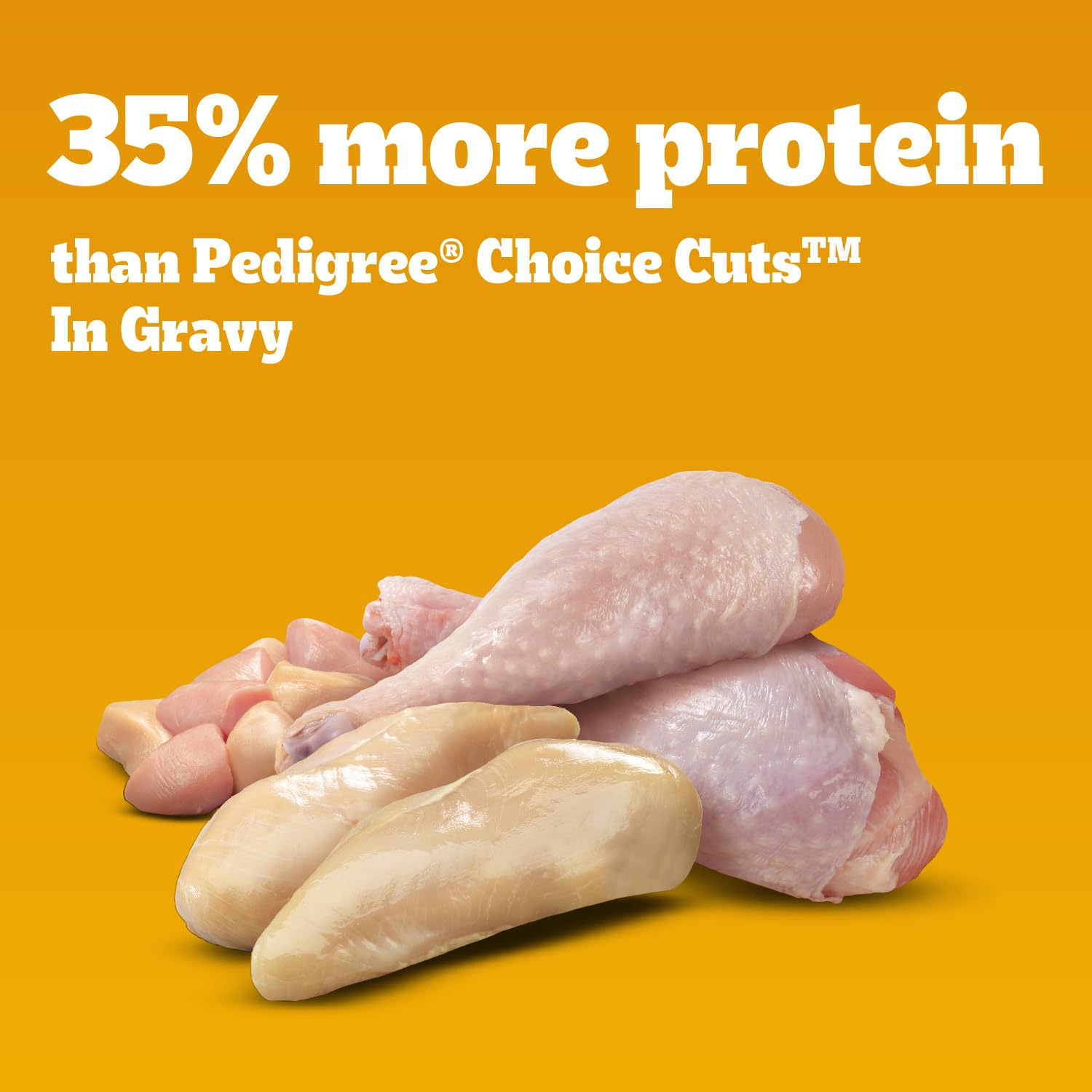 Pedigree texture en sauce visible, hydratation et goût améliorés