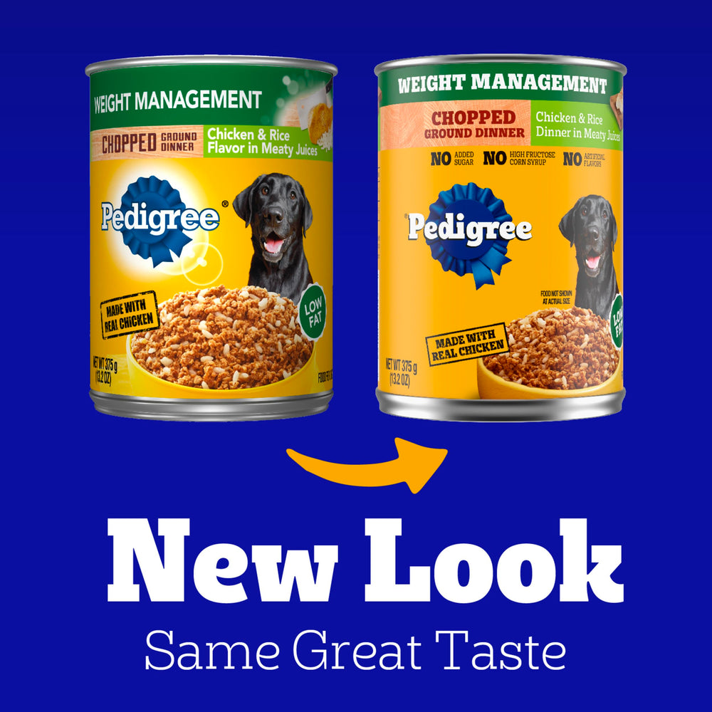 Pedigree texture juteuse mettant en valeur la faible teneur en gras et la saveur