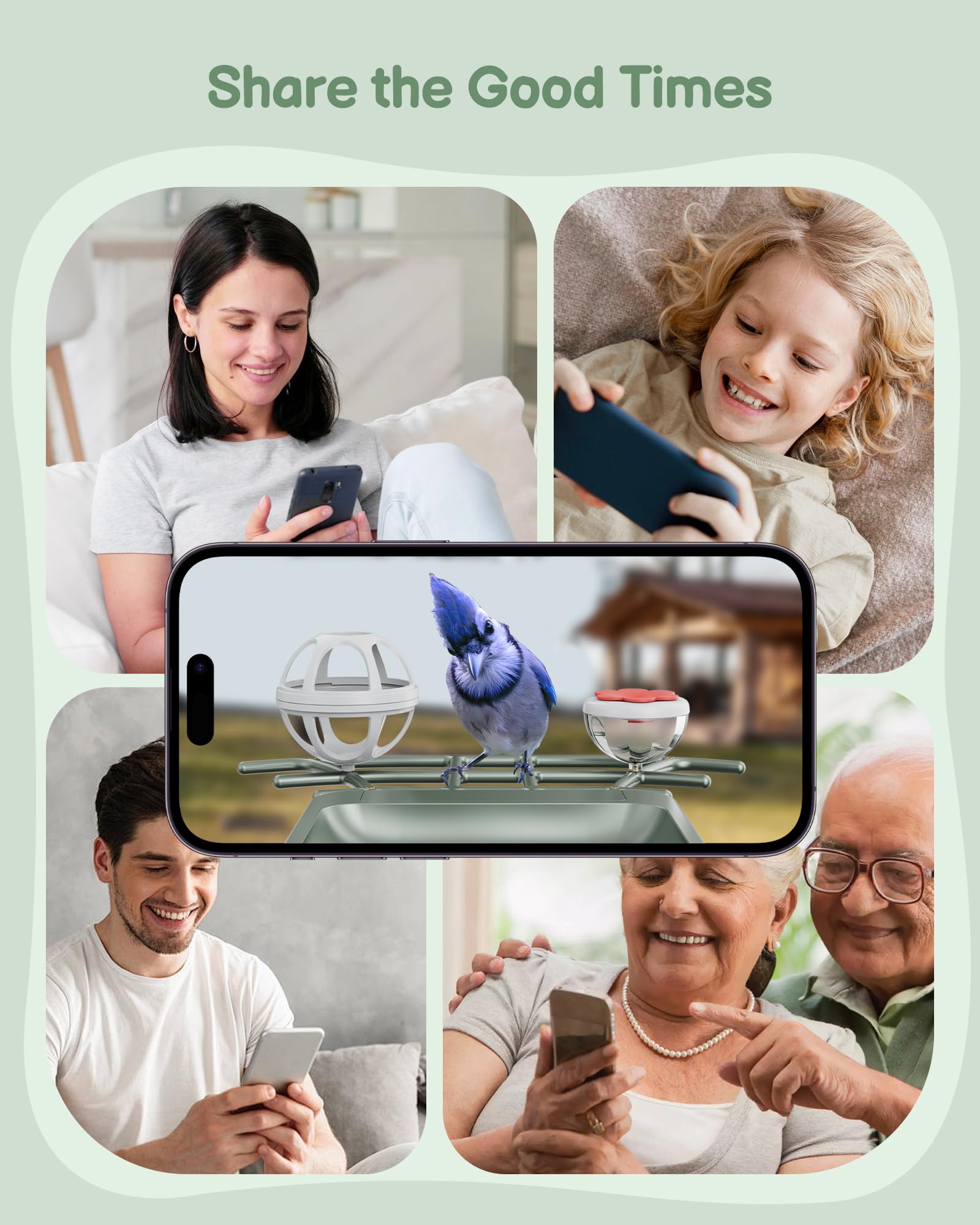 PEEIPM scène nature partage montrant oiseaux capturés et partage social facile