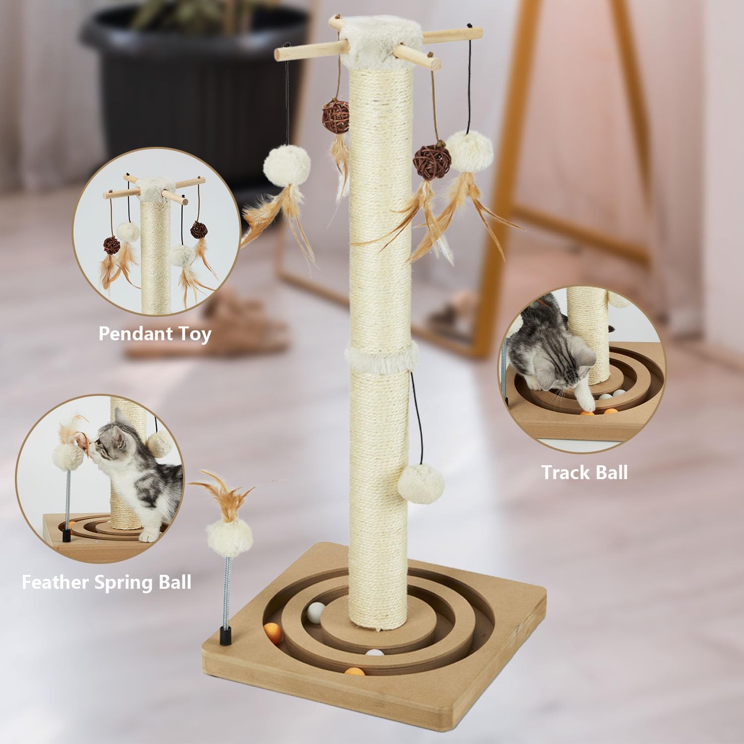 PEEKAB gros plan sisal résistant pour protéger meubles et ongles