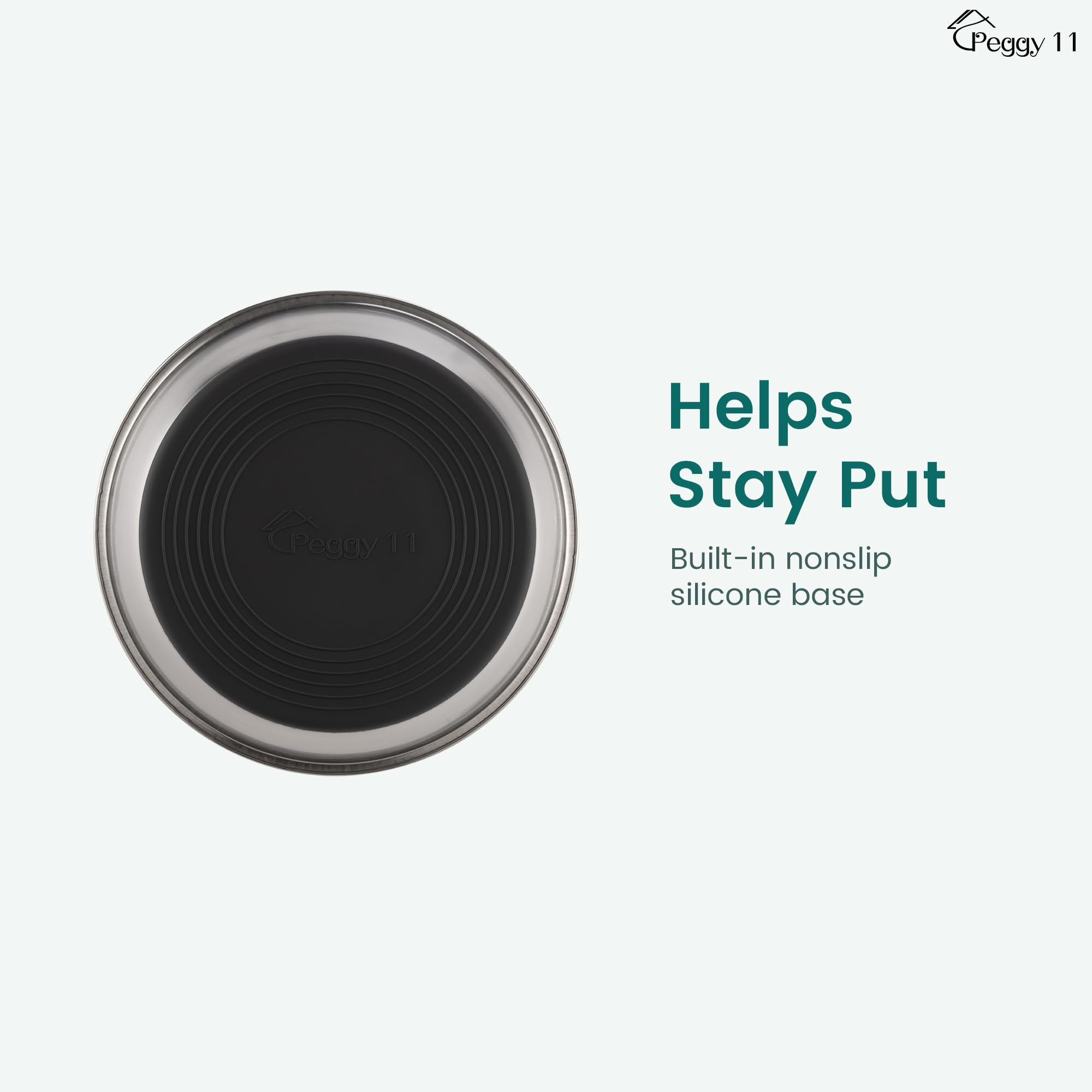 PEGGY11 détail du fond en silicone pour antidérapage et stabilité