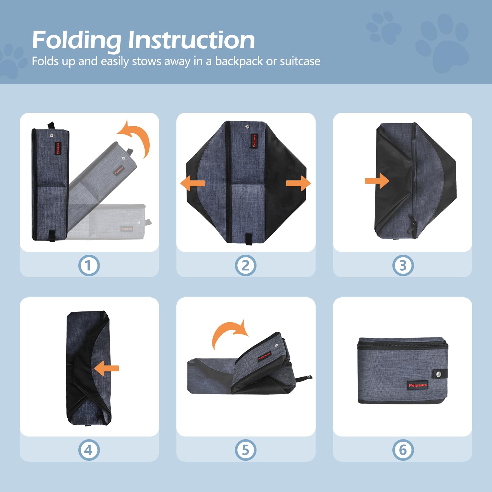 Peipaws accessoires inclus gamelle pliable pelle et sacs pour propreté