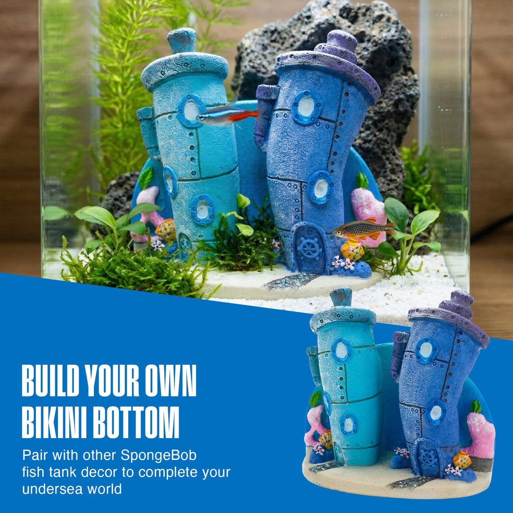 Penn-Plax - décor Bikini Bottom intégré dans un terrarium pour exposition ludique