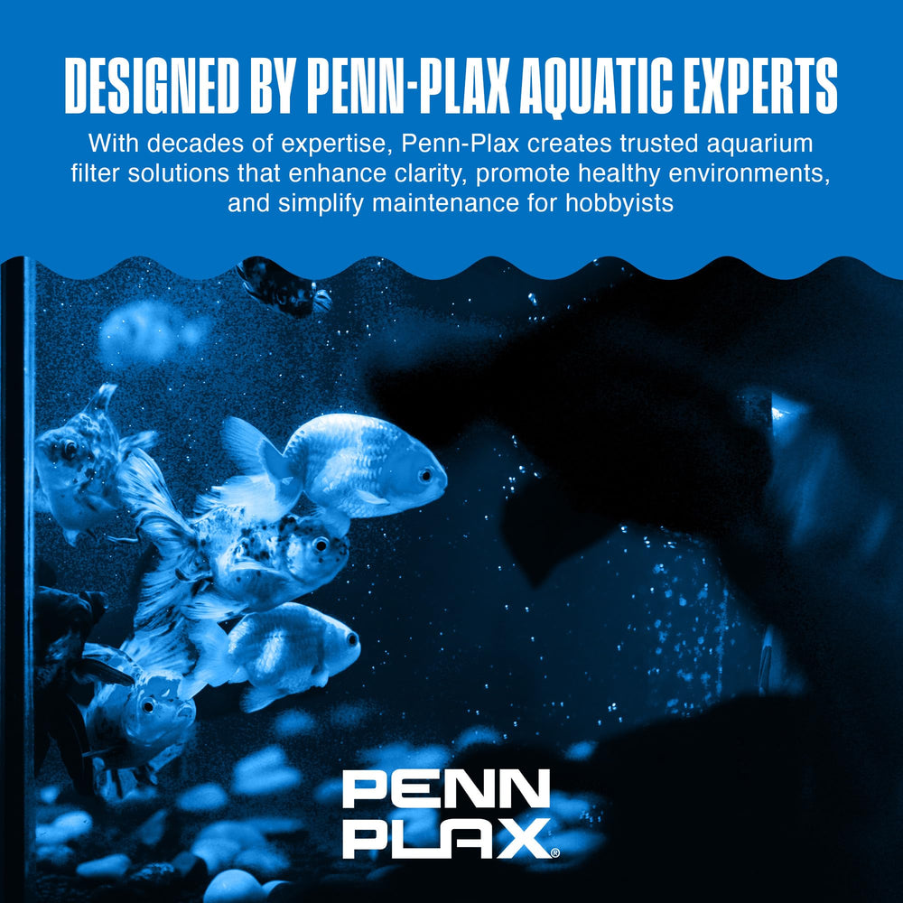 Penn-Plax mousse en place dans un aquarium illustrant eau plus claire