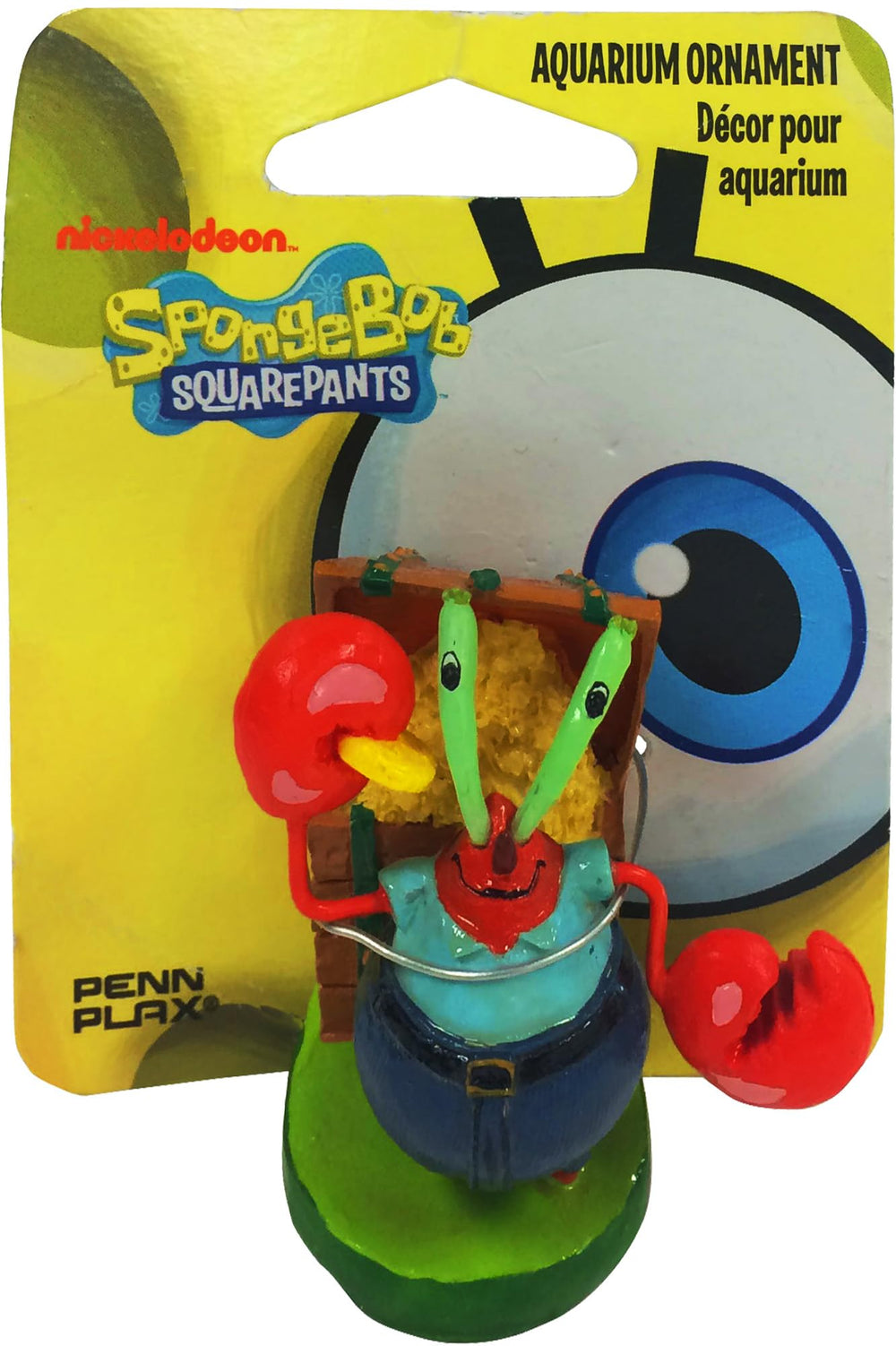 Penn-Plax Mr. Krabs dans aquarium, apporte fantaisie sans gêner poissons