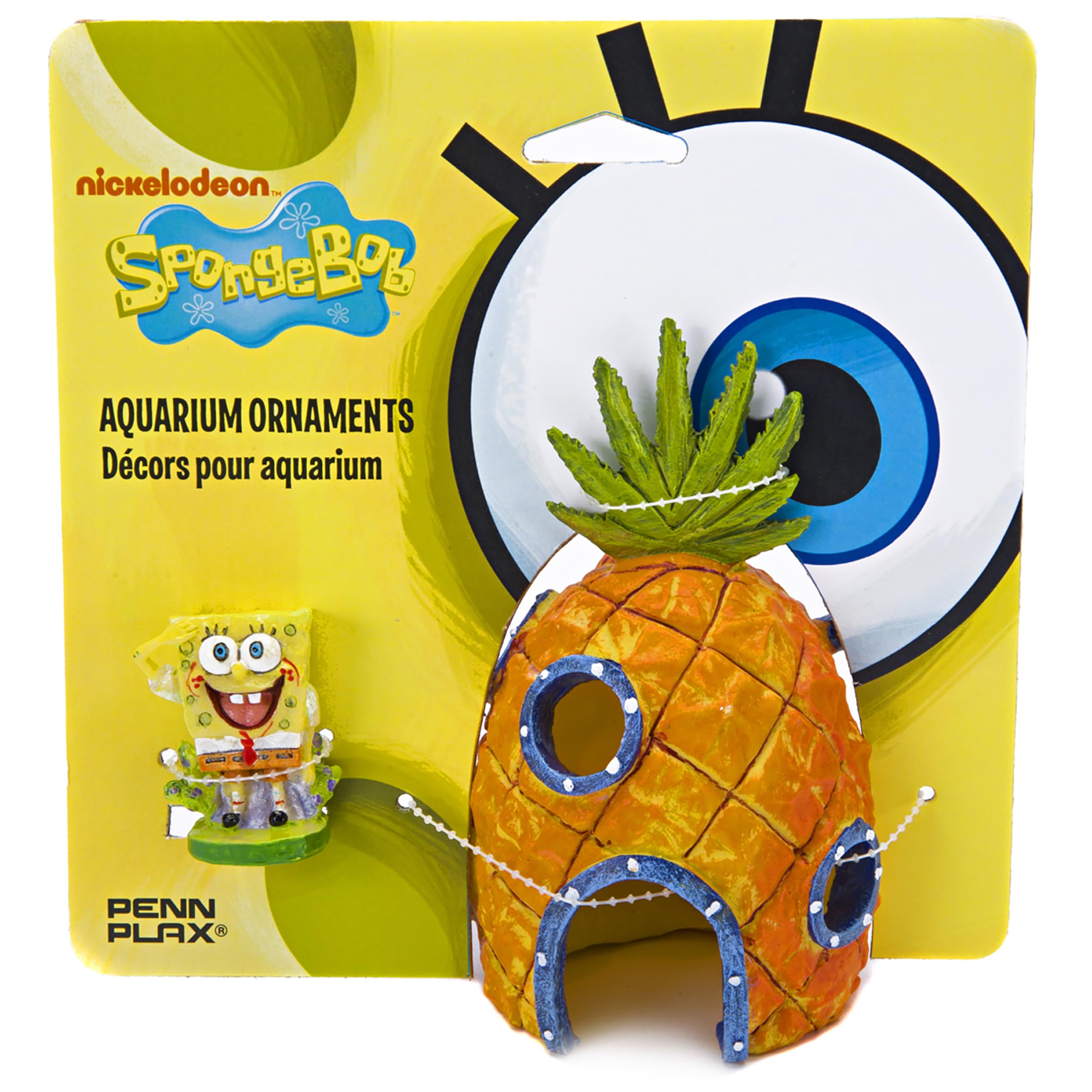 Penn-Plax SpongeBob face colorée apporte gaieté à l'aquarium