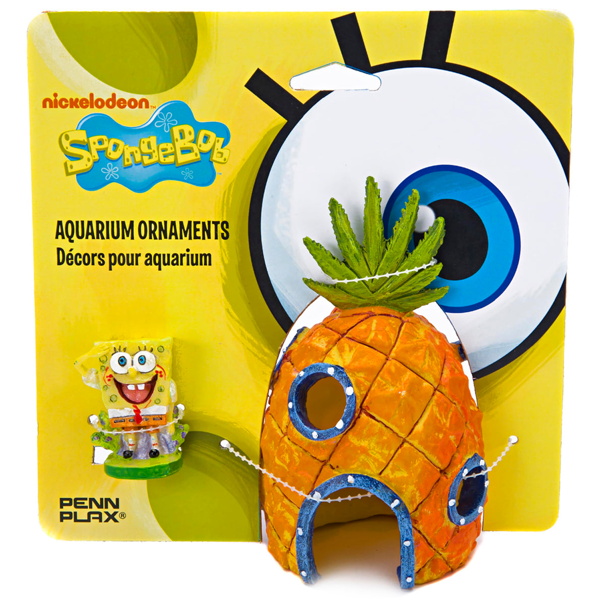 Penn-Plax SpongeBob face colorée apporte gaieté à l'aquarium