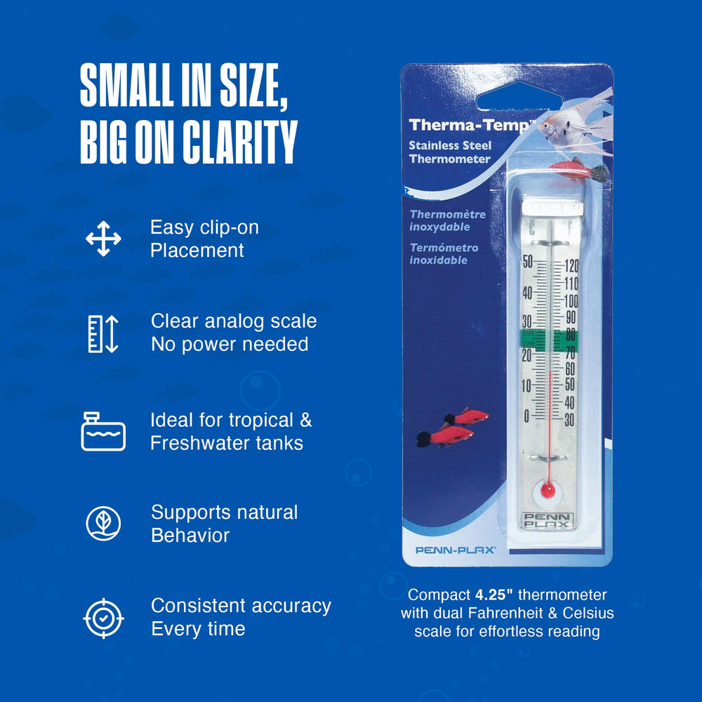 Penn-Plax thermomètre fixé dans l'aquarium maintien visible