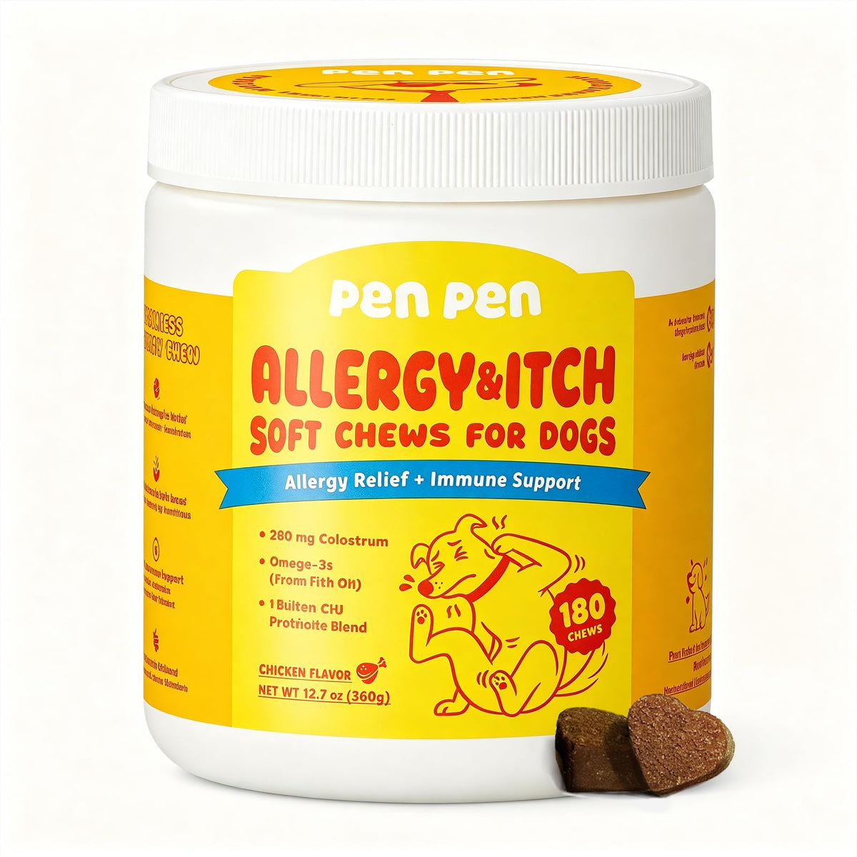 PENPEN bouteille 180 friandises pour confort cutané pratique
