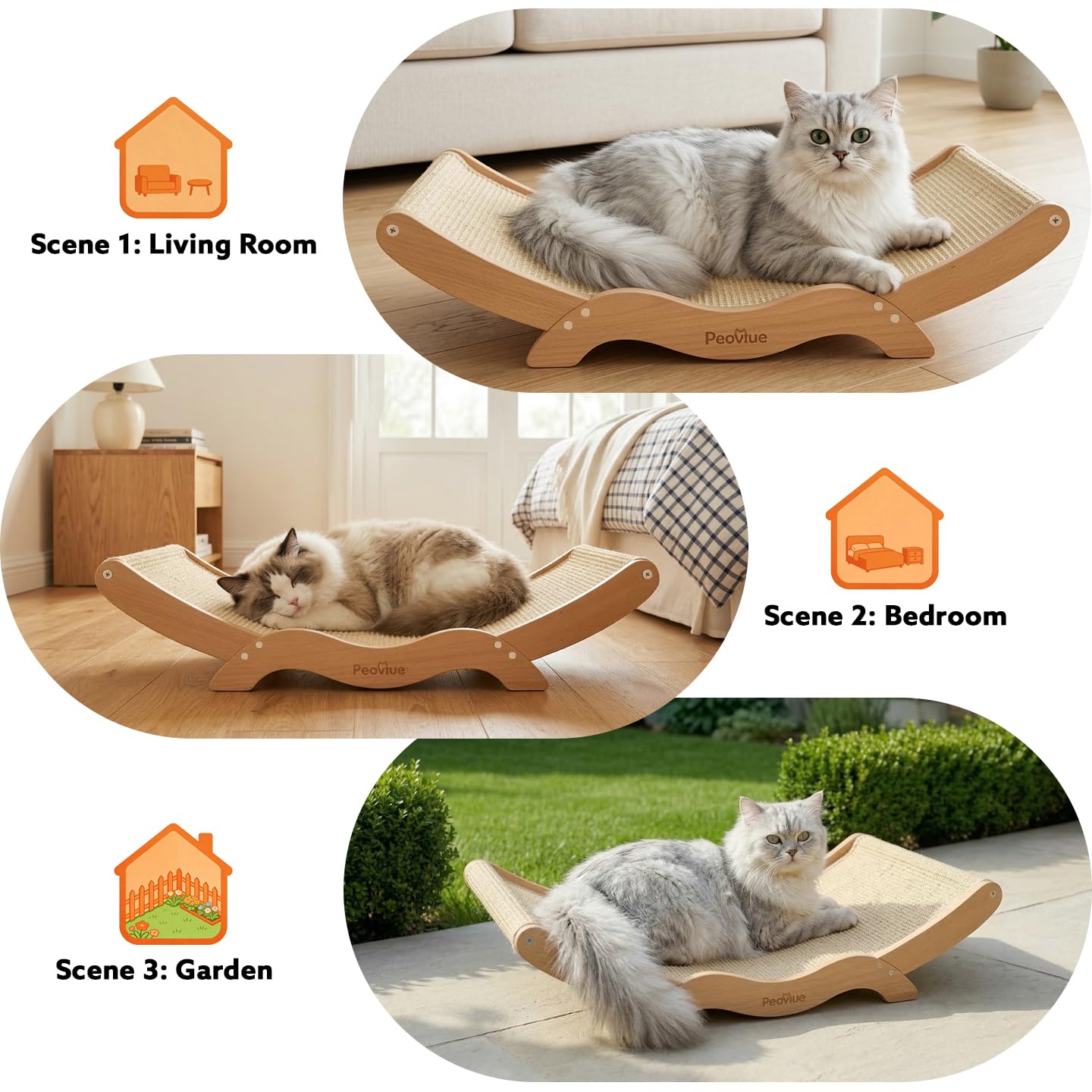 Peoviue comparaison taille montrant dimensions extra-large utiles pour grands chats