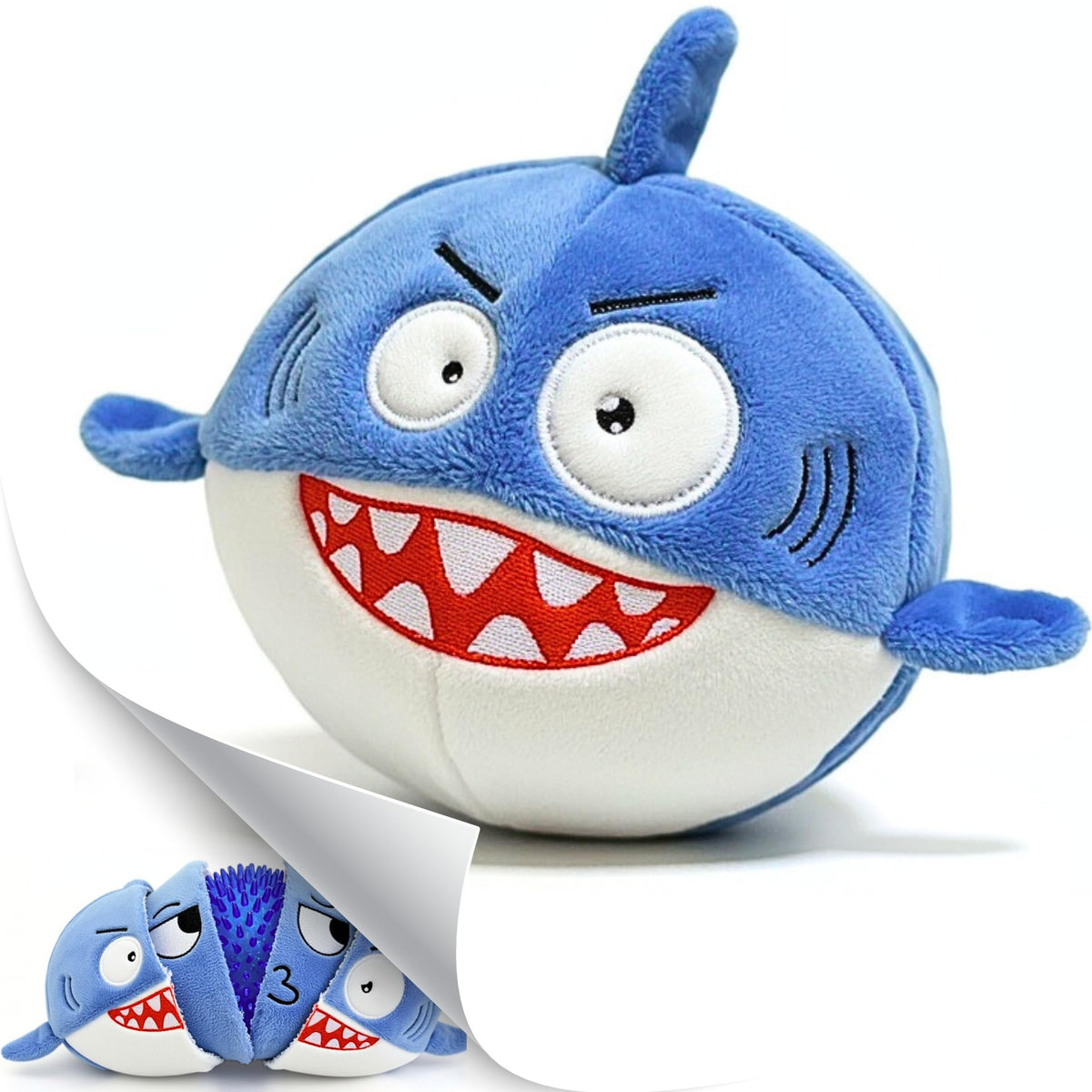 PeppyPawz Sharky boîte cadeau montrant un emballage prêt à offrir
