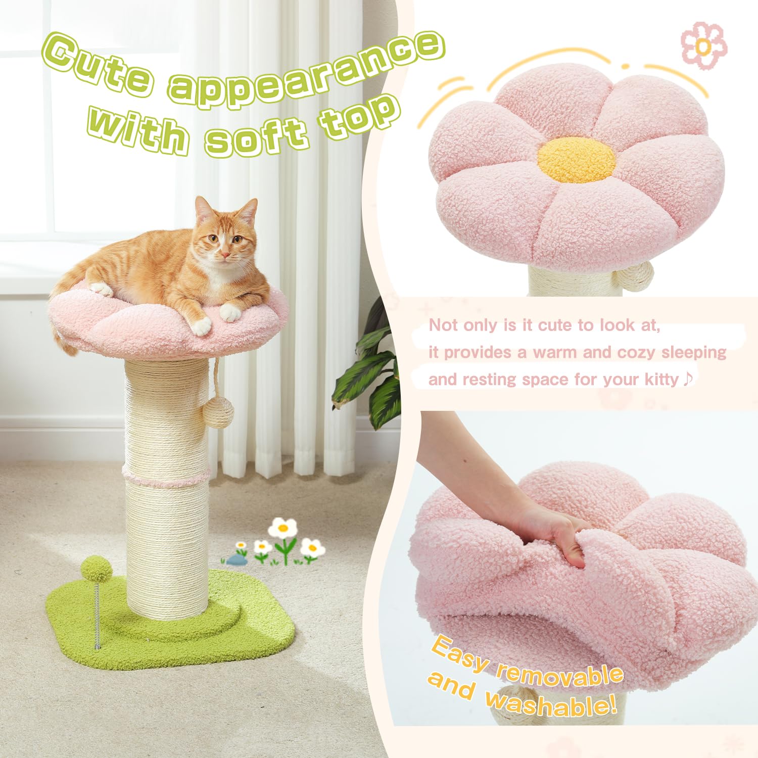 PEQULTI gros plan tissu du coussin fleur confortable et lavable