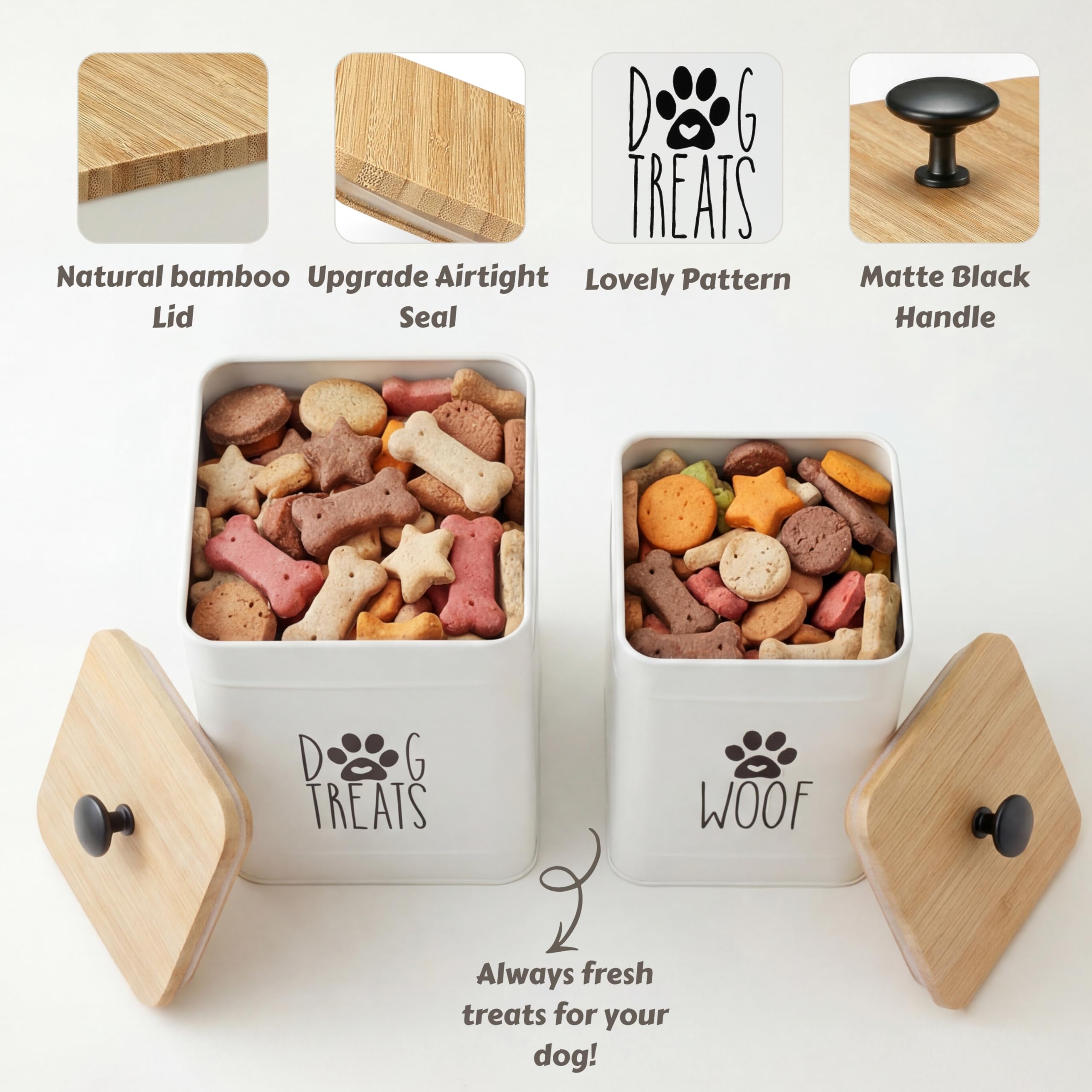 PERFNIQUE boîtes avec biscuits et bâtonnets montrant capacité pratique