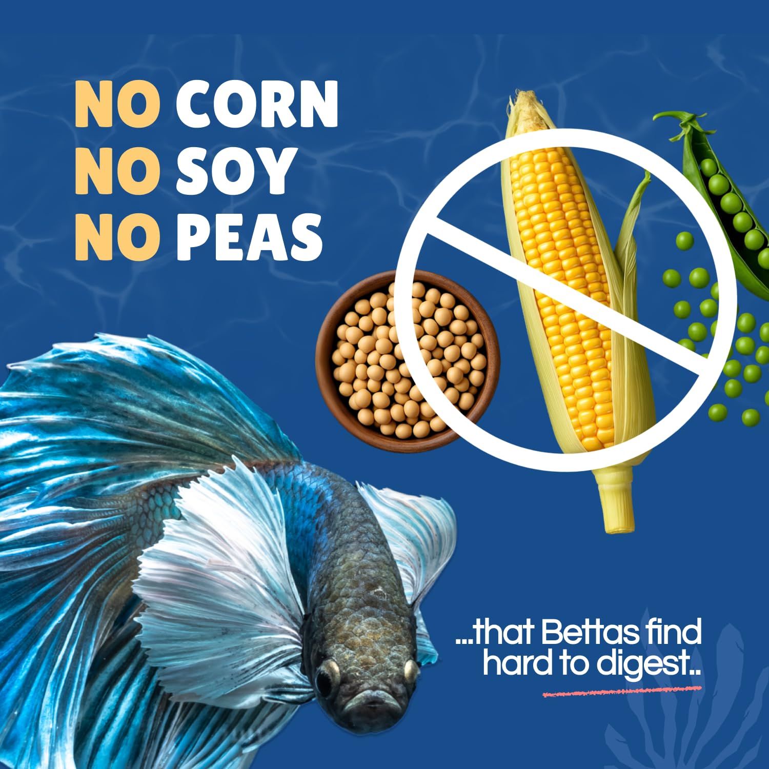 Perky Fins — granulés à côté d’une règle pour indication de taille