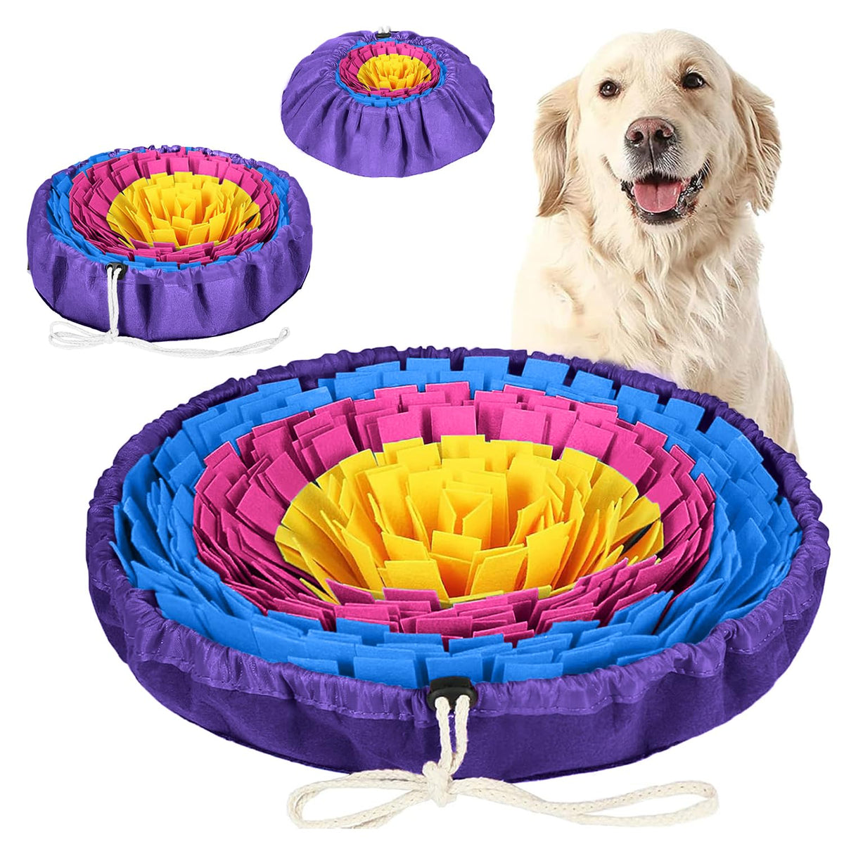 PET ARENA tapis snuffle vue avant montrant rangement facile