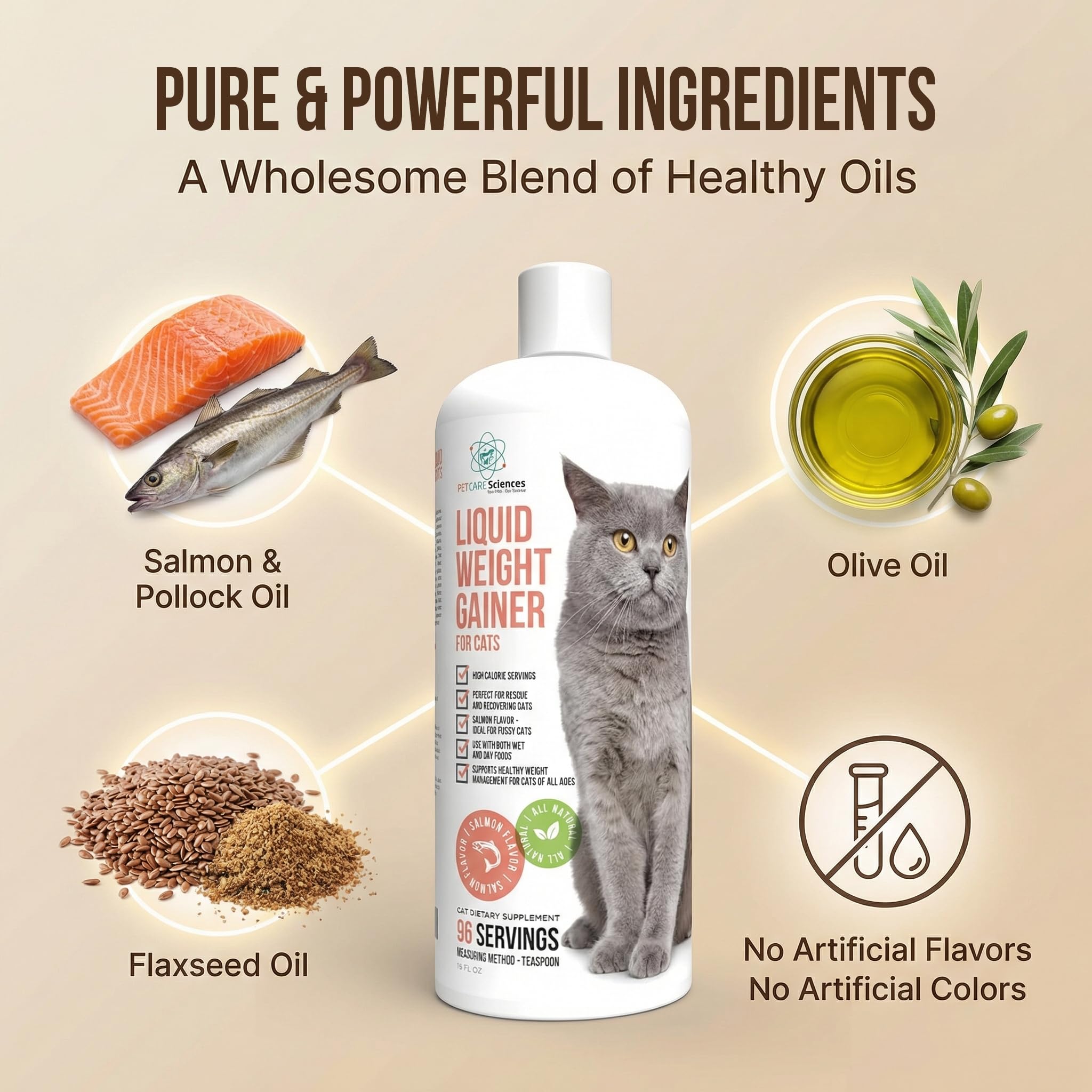 PET CARE Sciences liquide mélangé aux croquettes pour meilleure acceptation