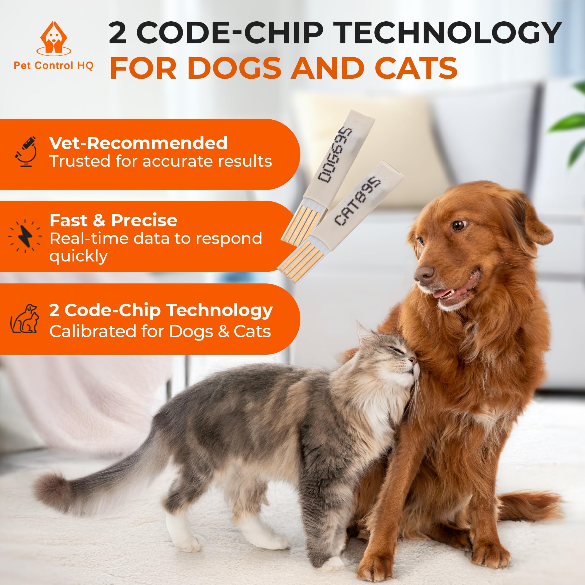 Pet Control HQ gros plan sur bandelette illustrant précision