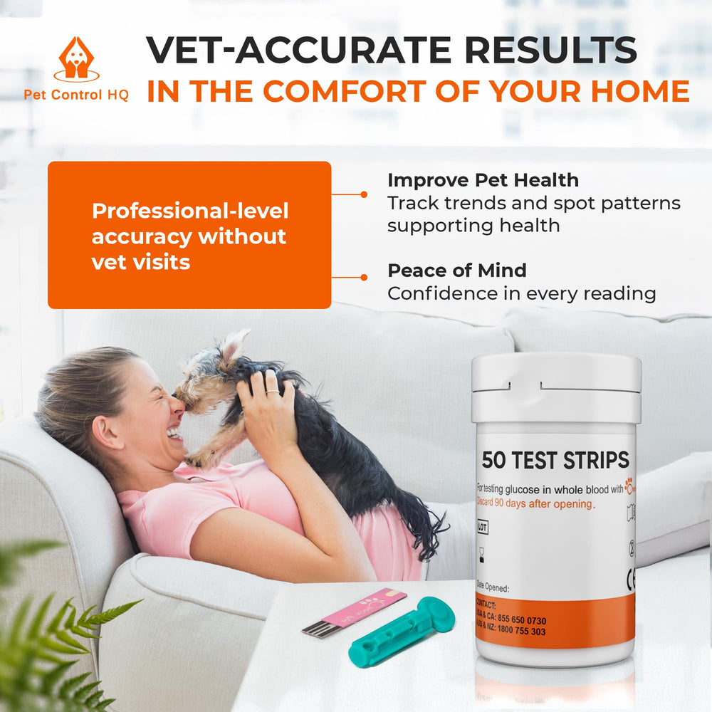 Pet Control HQ lancette et bandelettes montrant praticité à domicile